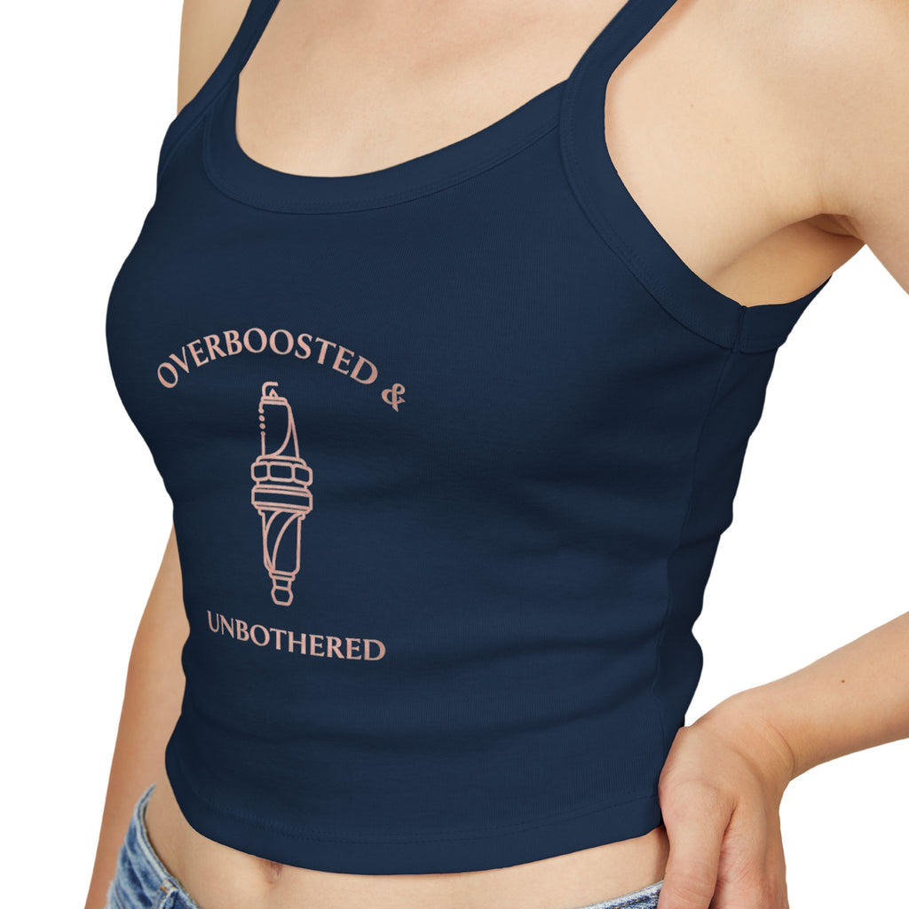Women's Spaghetti Strap Tank — Overboosted & Unbothered