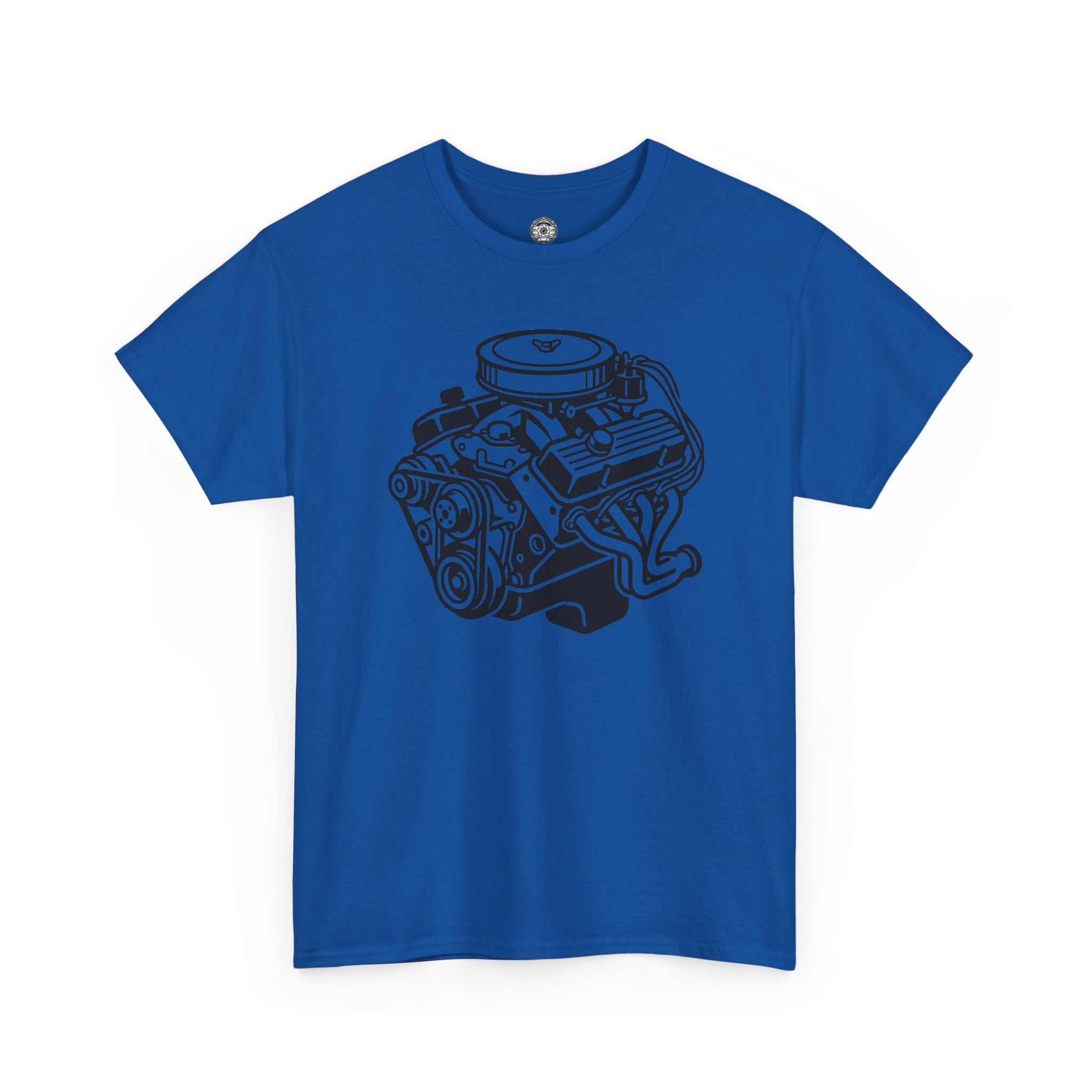 Unisex Heavy Cotton Tee — Engine Illustration (Big Block)