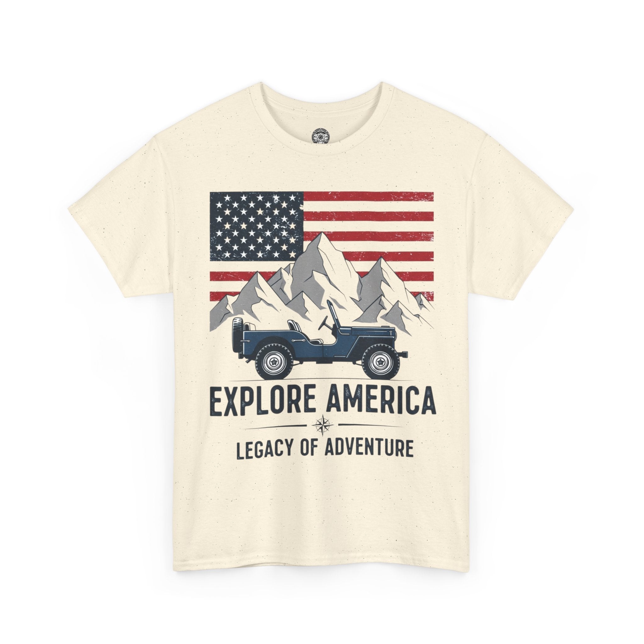 Unisex Heavy Cotton Tee — Explore America: Legacy of Adventure