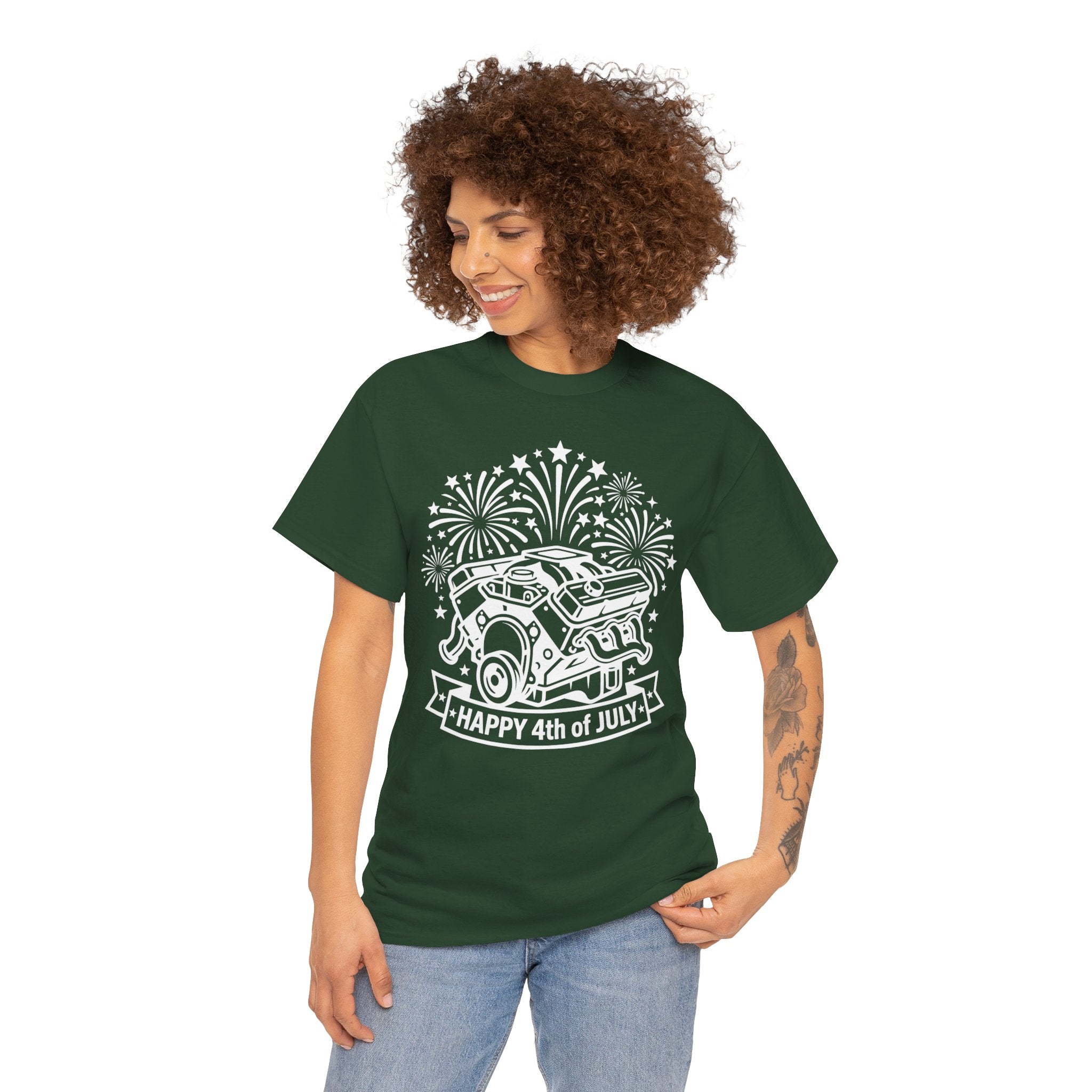 Unisex Heavy Cotton Tee — V8/Fireworks