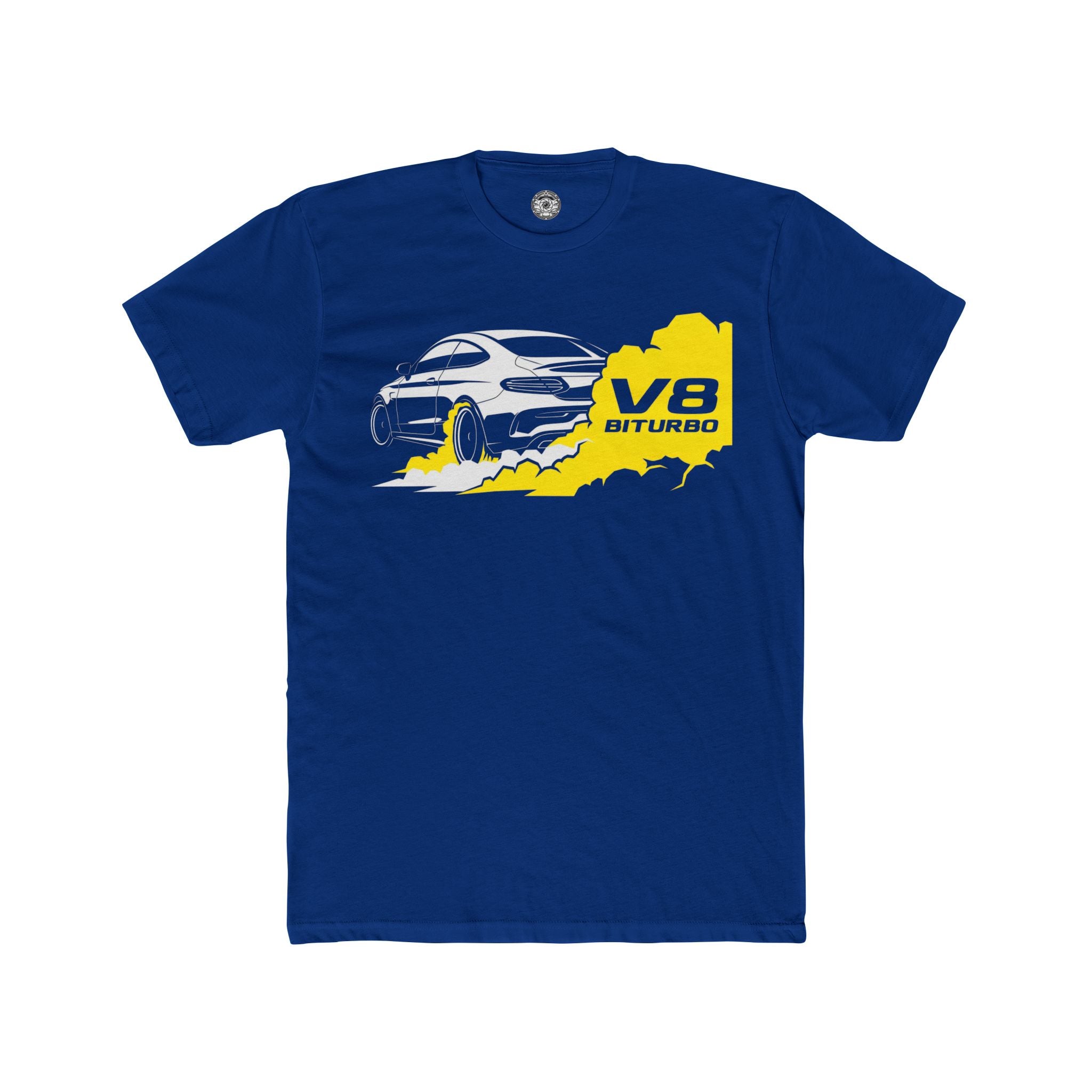 Men's Cotton Crew Tee — V8 Biturbo Burnout