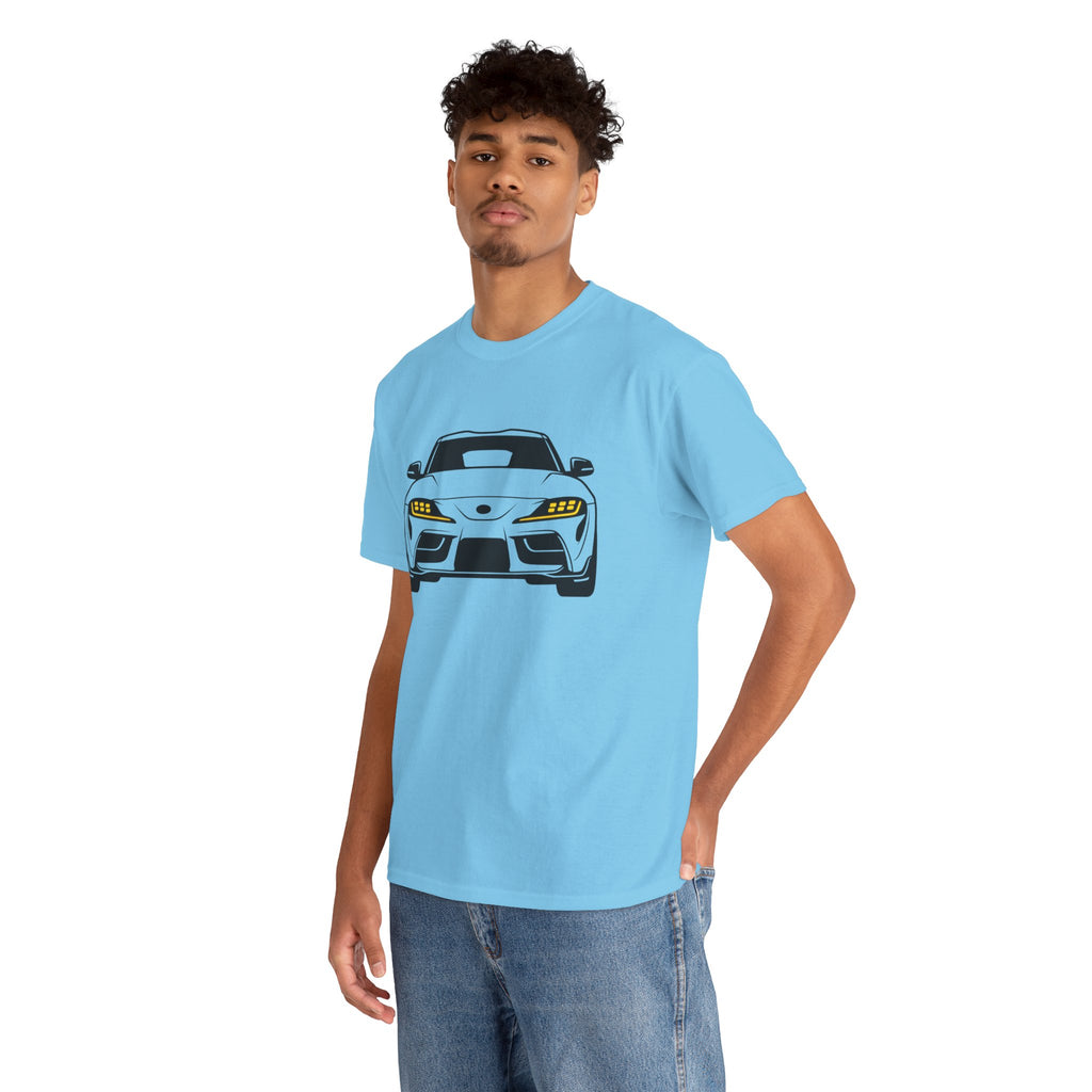 Unisex Heavy Cotton Tee — A90 Illuminated Headlights (Yellow)