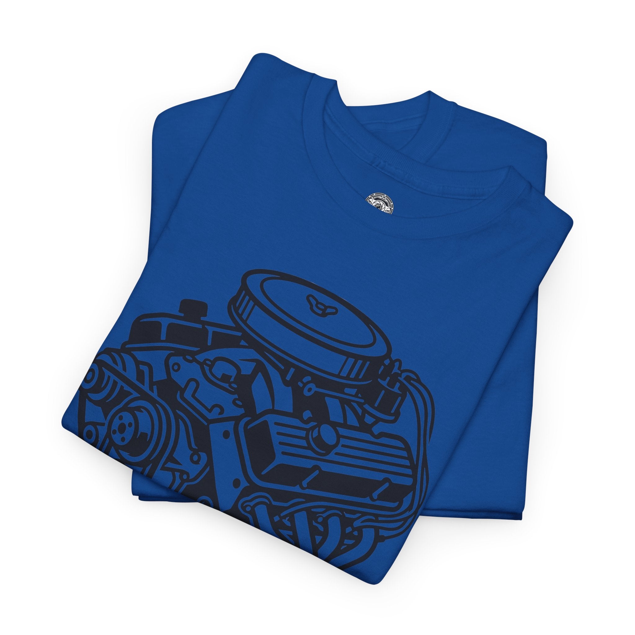 Unisex Heavy Cotton Tee — Engine Illustration (Big Block)