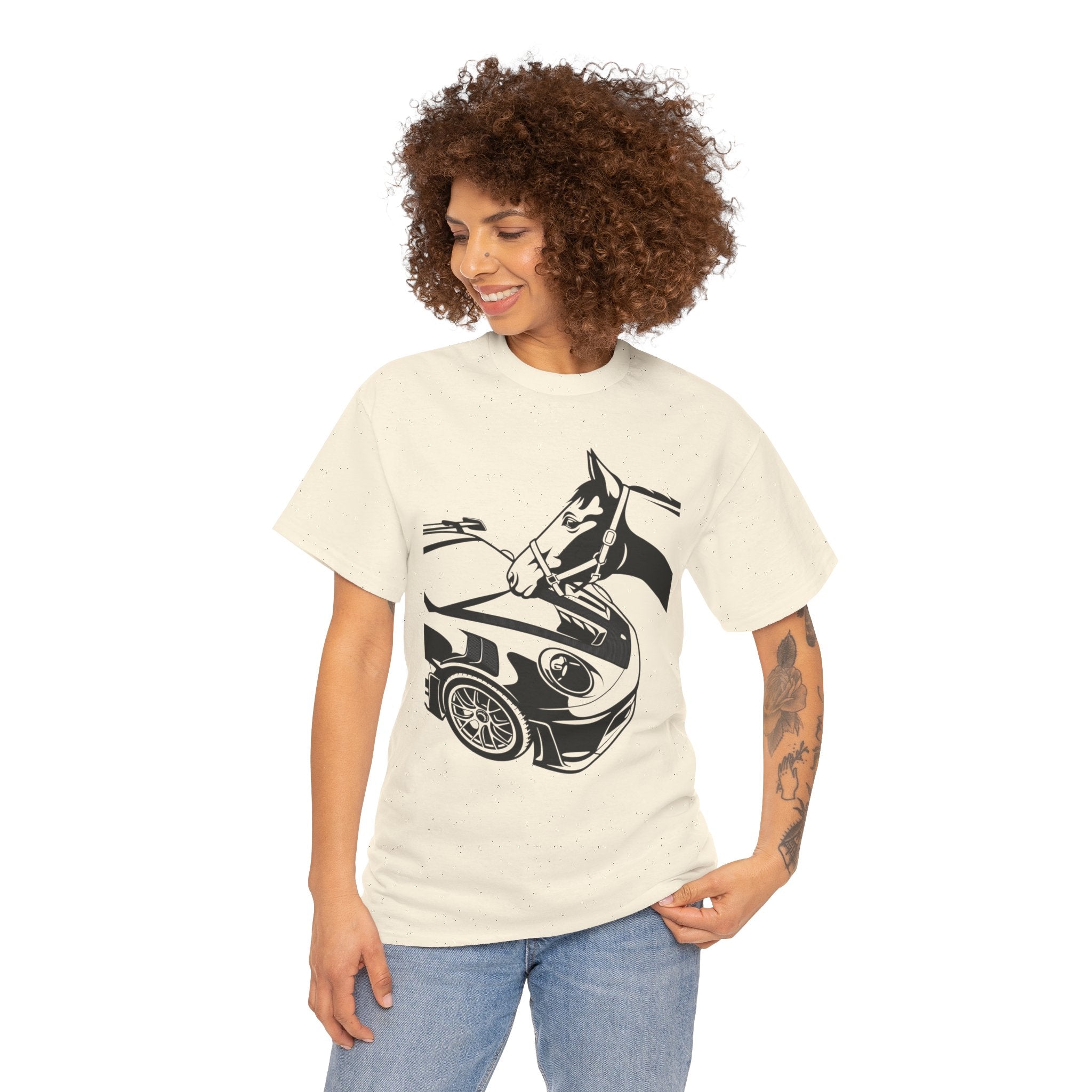 Unisex Heavy Cotton Tee — 992 vs Horse (Viral Video)