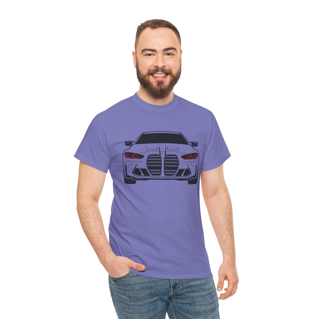 Unisex Heavy Cotton Tee — G80 Illuminated Headlights (Red)