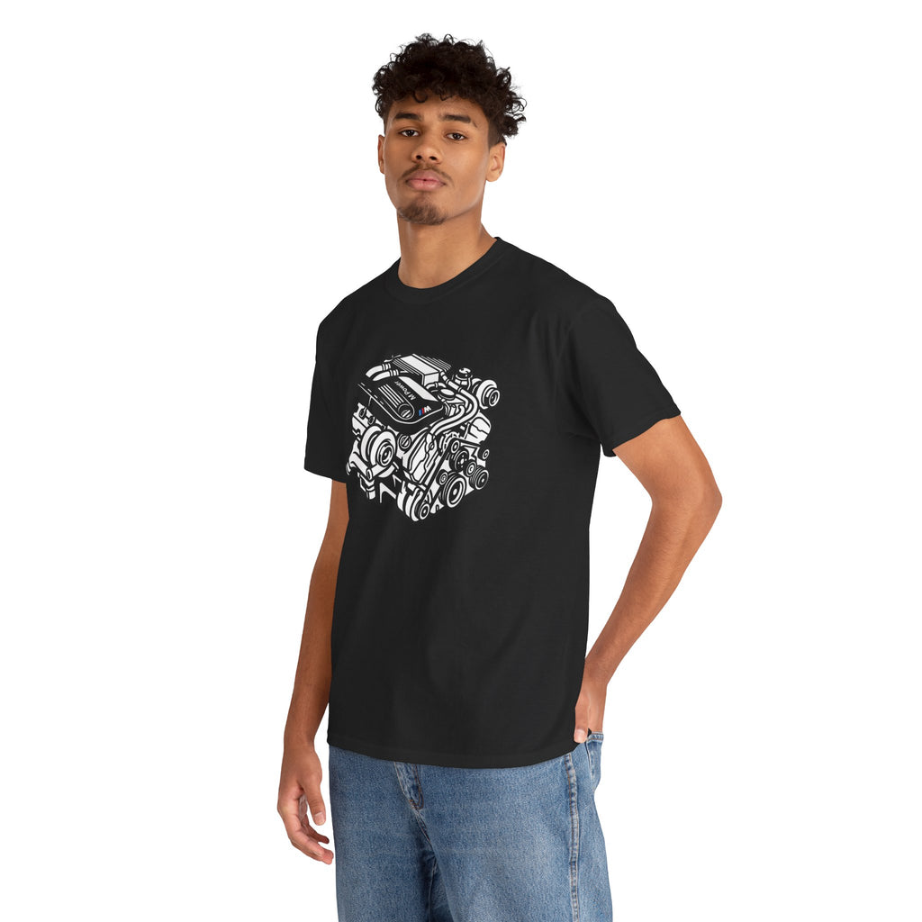 Unisex Heavy Cotton Tee — Engine Illustration (S58)