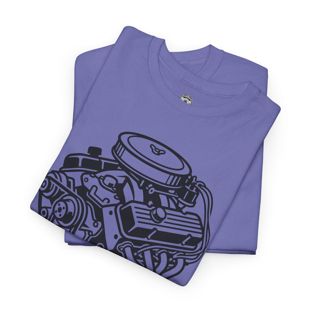 Unisex Heavy Cotton Tee — Engine Illustration (Big Block)