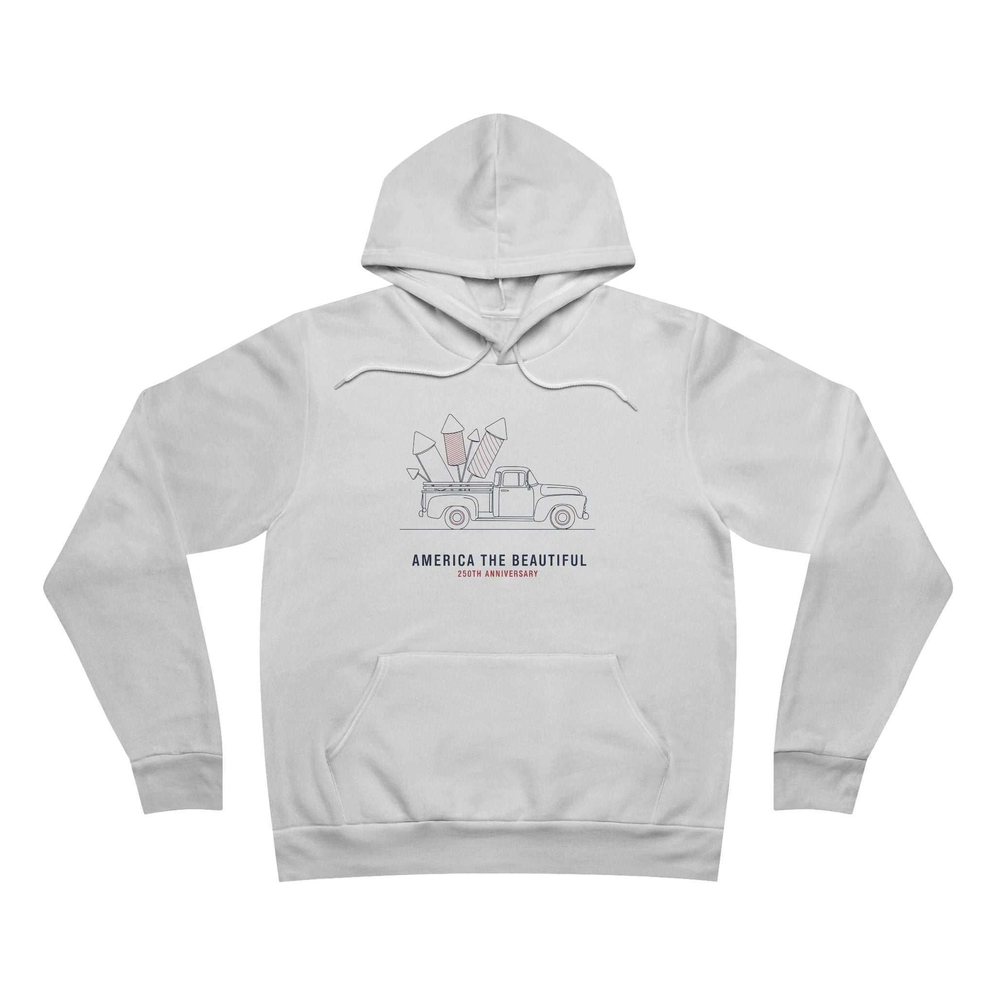 Unisex Sponge Fleece Pullover Hoodie — America The Beautiful Truck