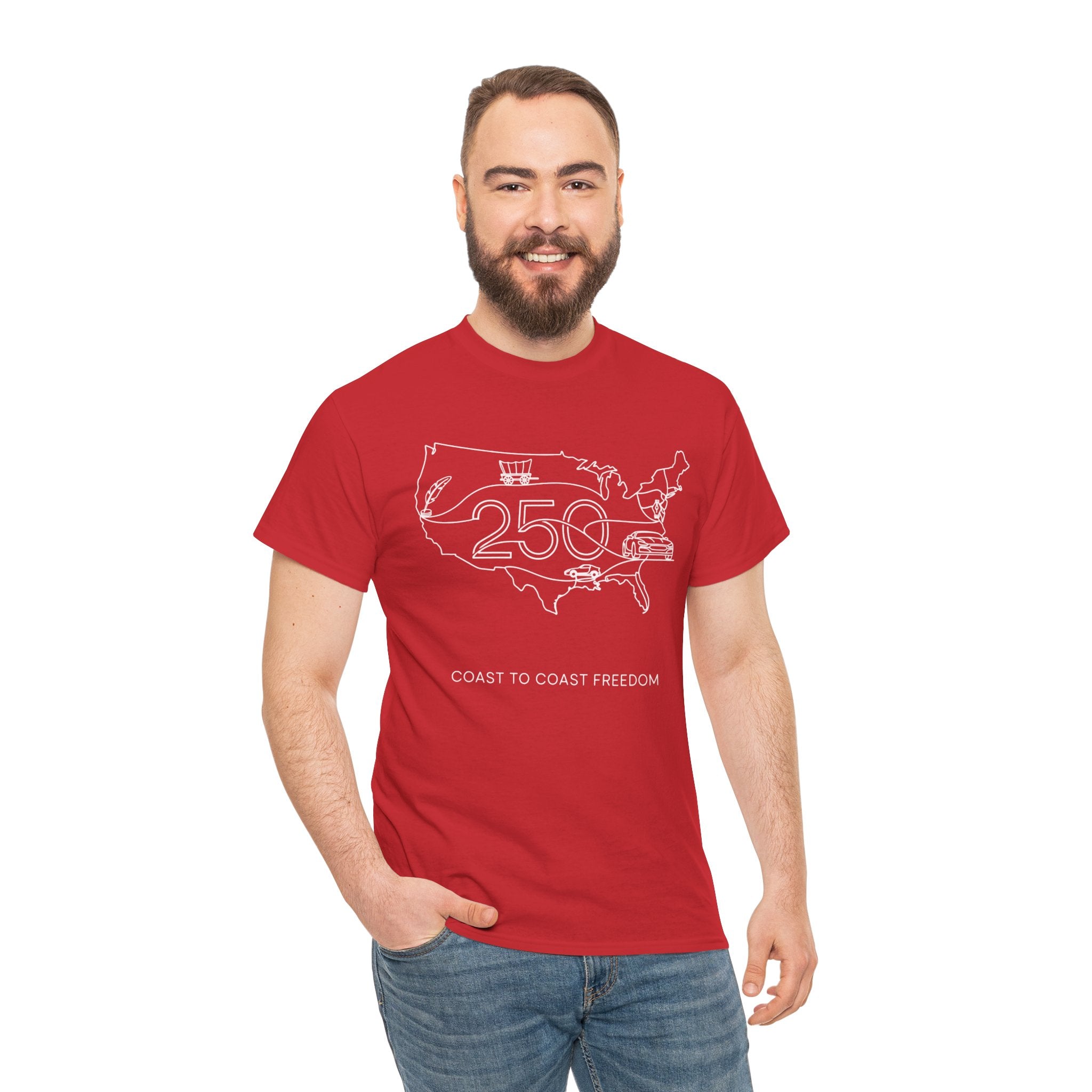 Unisex Heavy Cotton Tee — 250th Coast to Coast Freedom