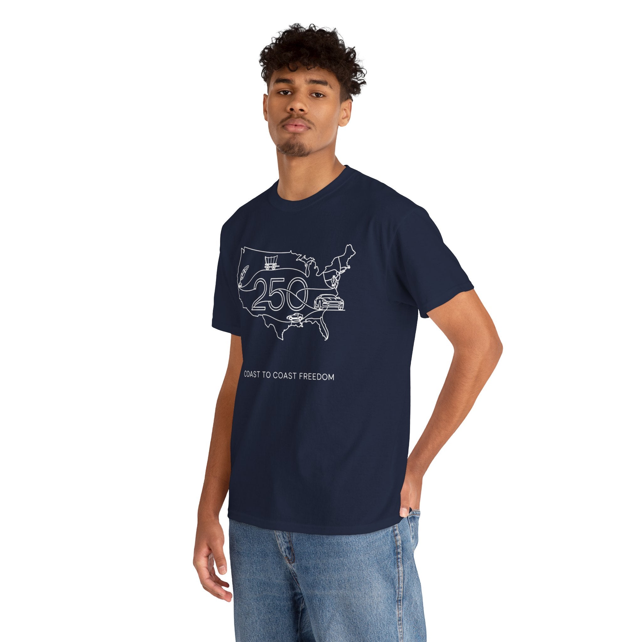 Unisex Heavy Cotton Tee — 250th Coast to Coast Freedom