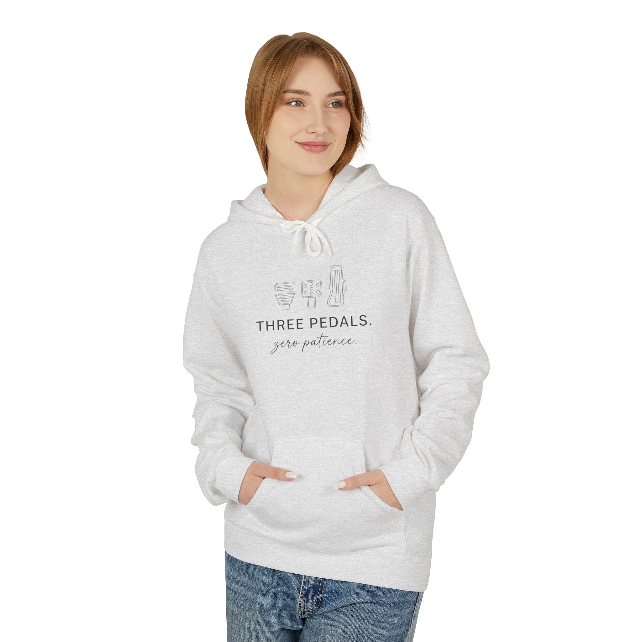 Women's Midweight Softsyle Fleece Hoodie — Three Pedals, Zero Patience