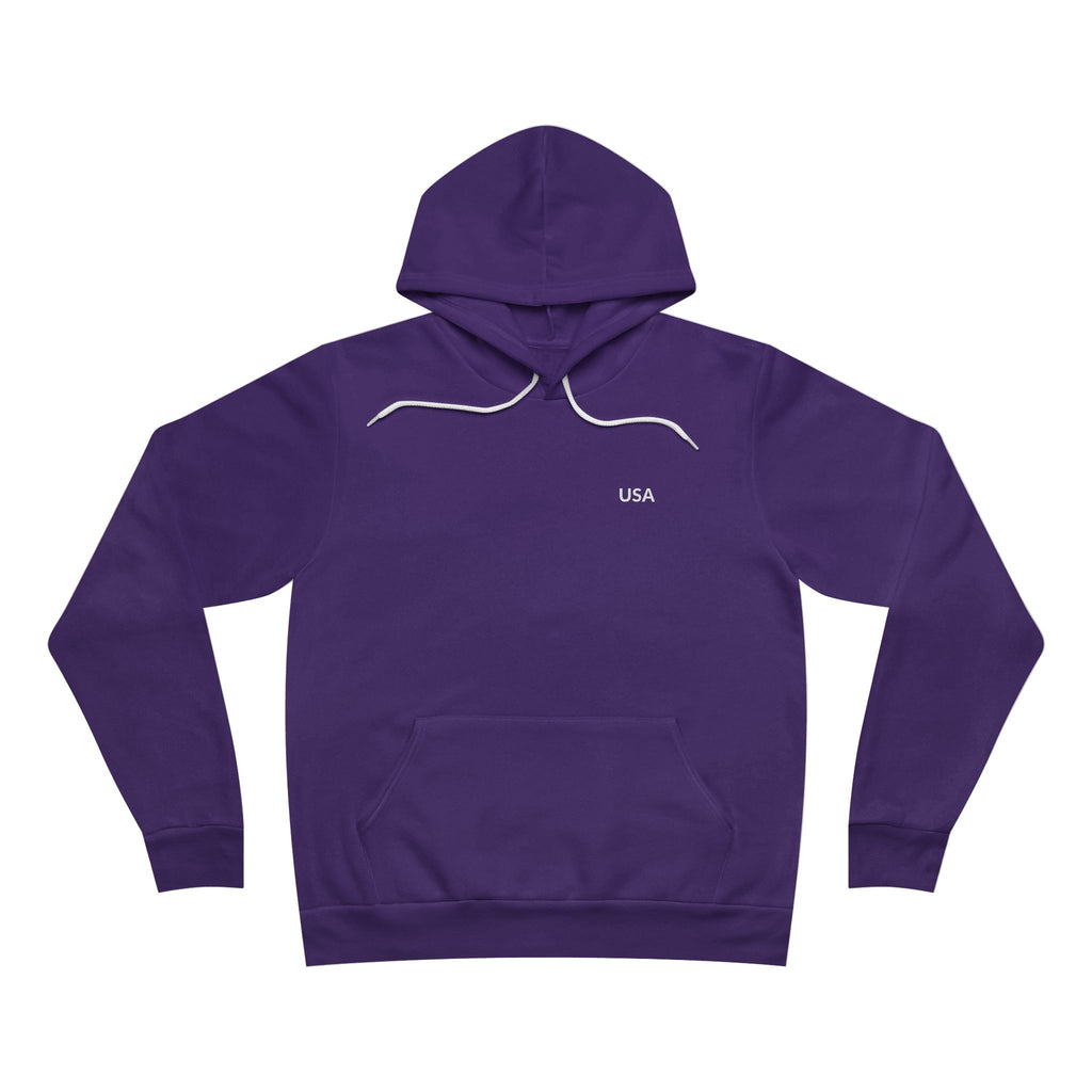 Unisex Sponge Fleece Pullover Hoodie — United States of America Map