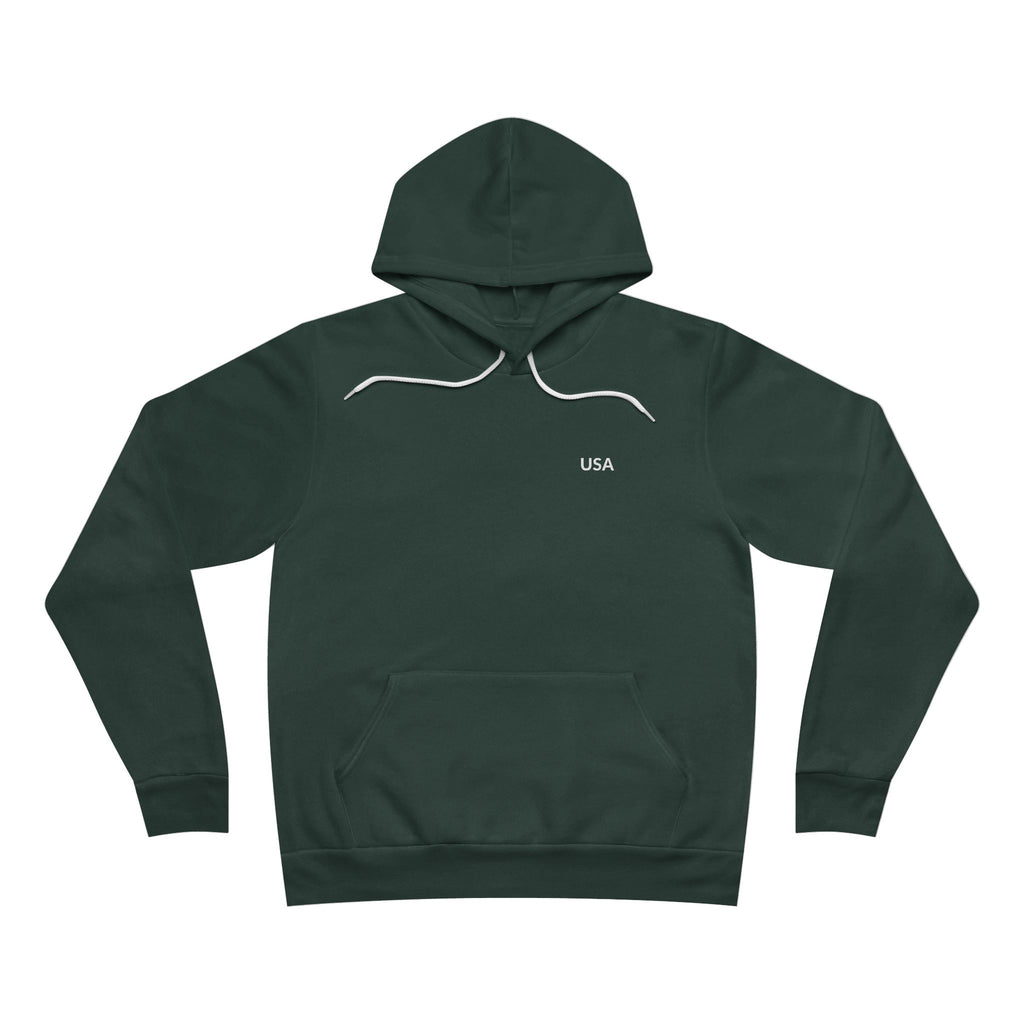 Unisex Sponge Fleece Pullover Hoodie — United States of America Map