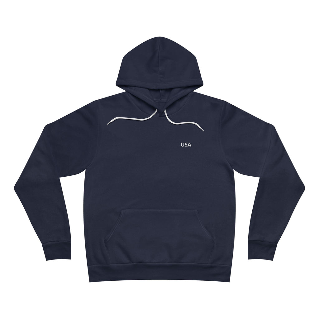 Unisex Sponge Fleece Pullover Hoodie — United States of America Map