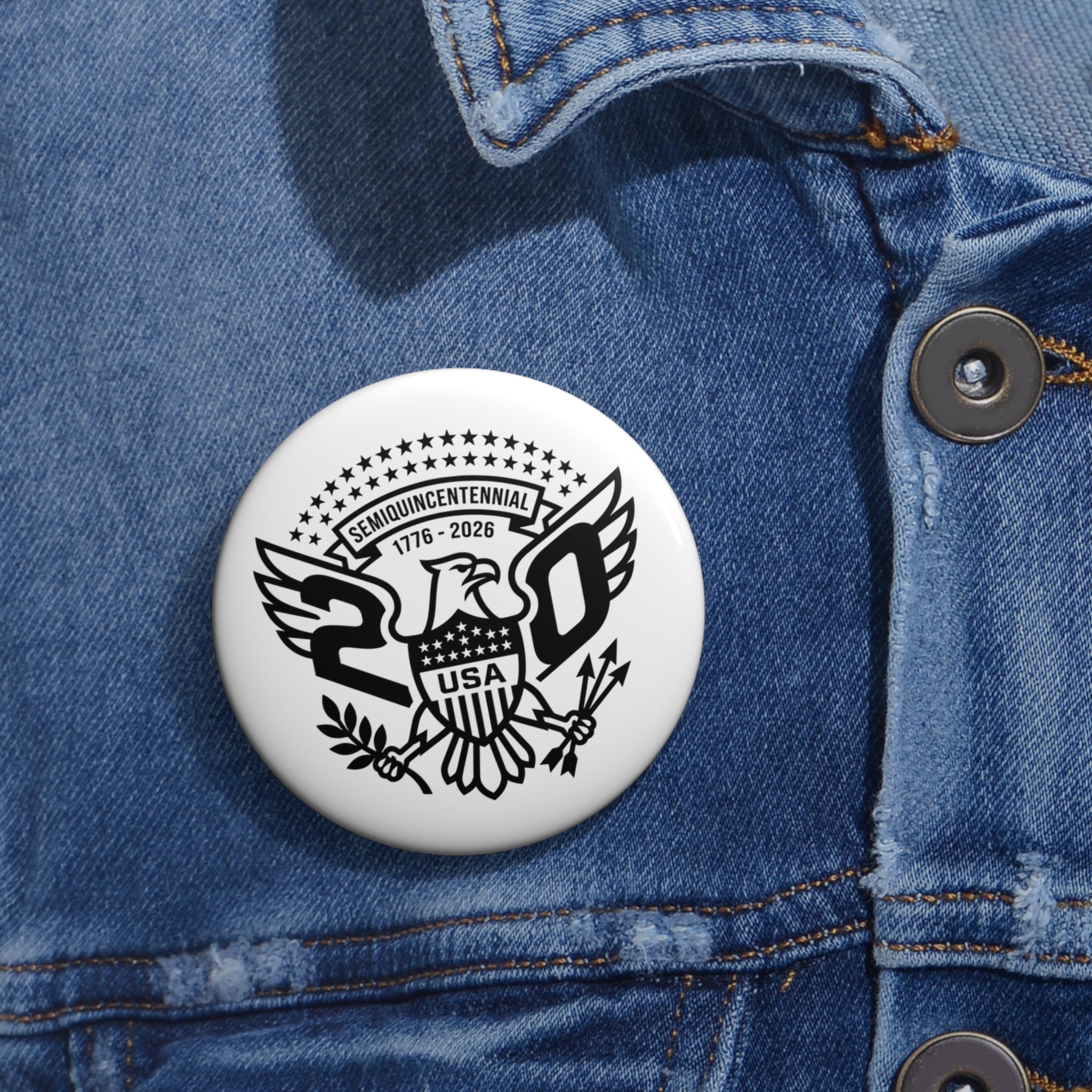 Pin Button — 2026 USA Semiquincentennial