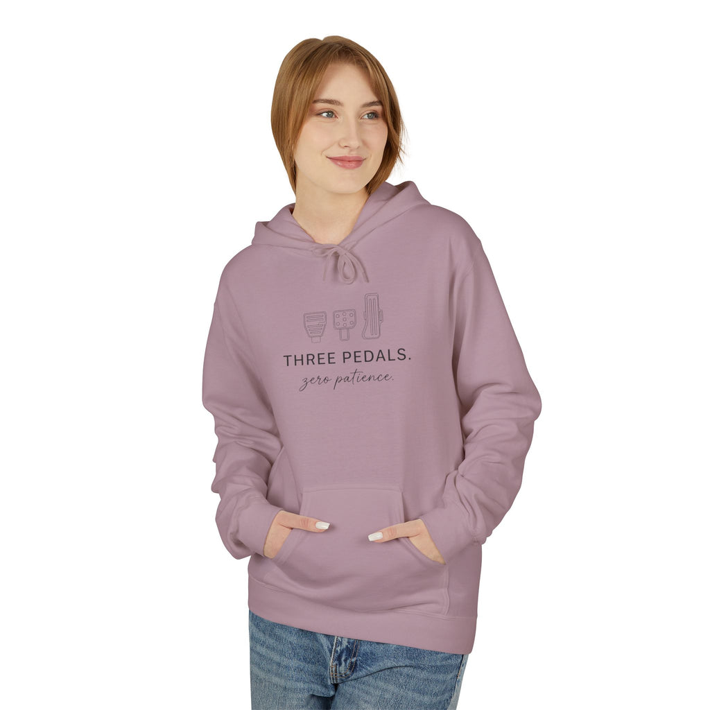 Women's Midweight Softsyle Fleece Hoodie — Three Pedals, Zero Patience