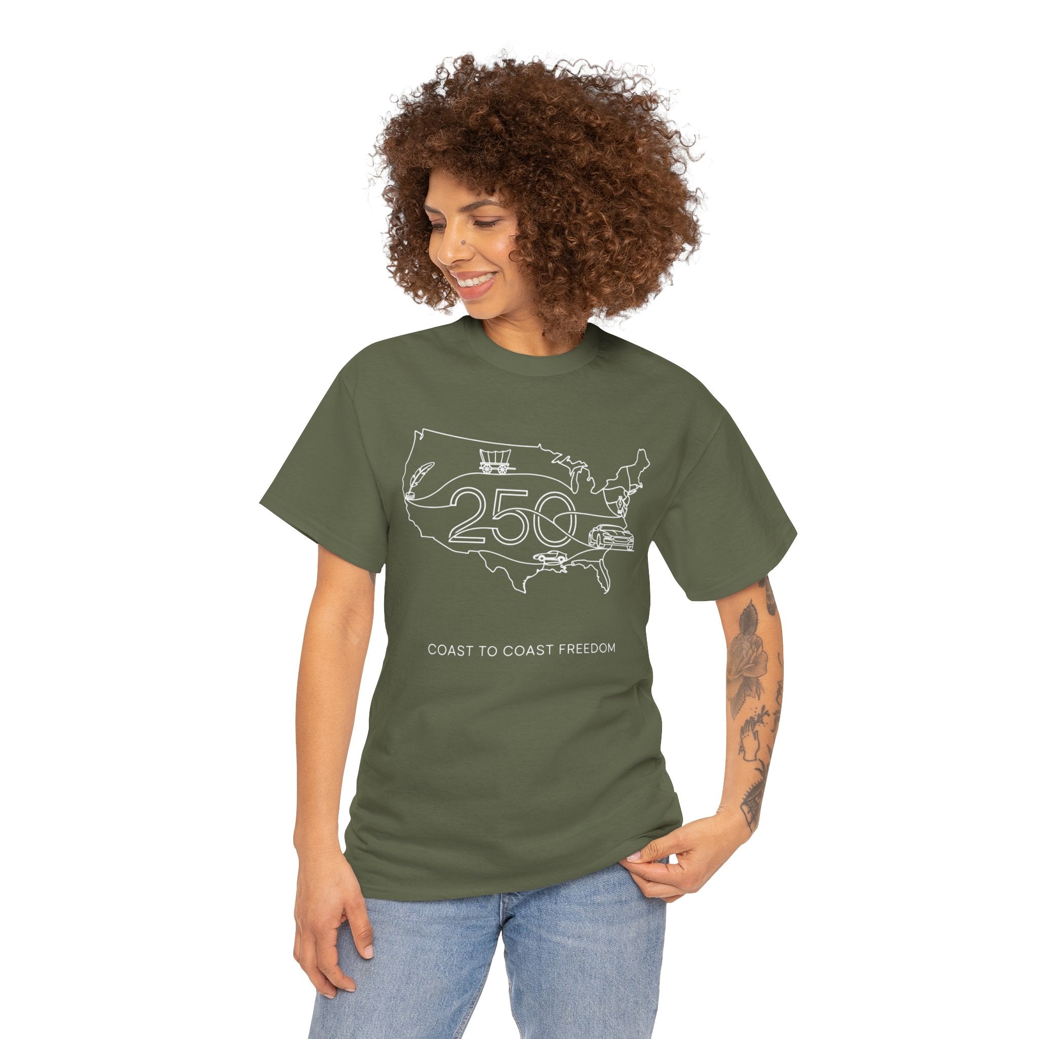 Unisex Heavy Cotton Tee — 250th Coast to Coast Freedom