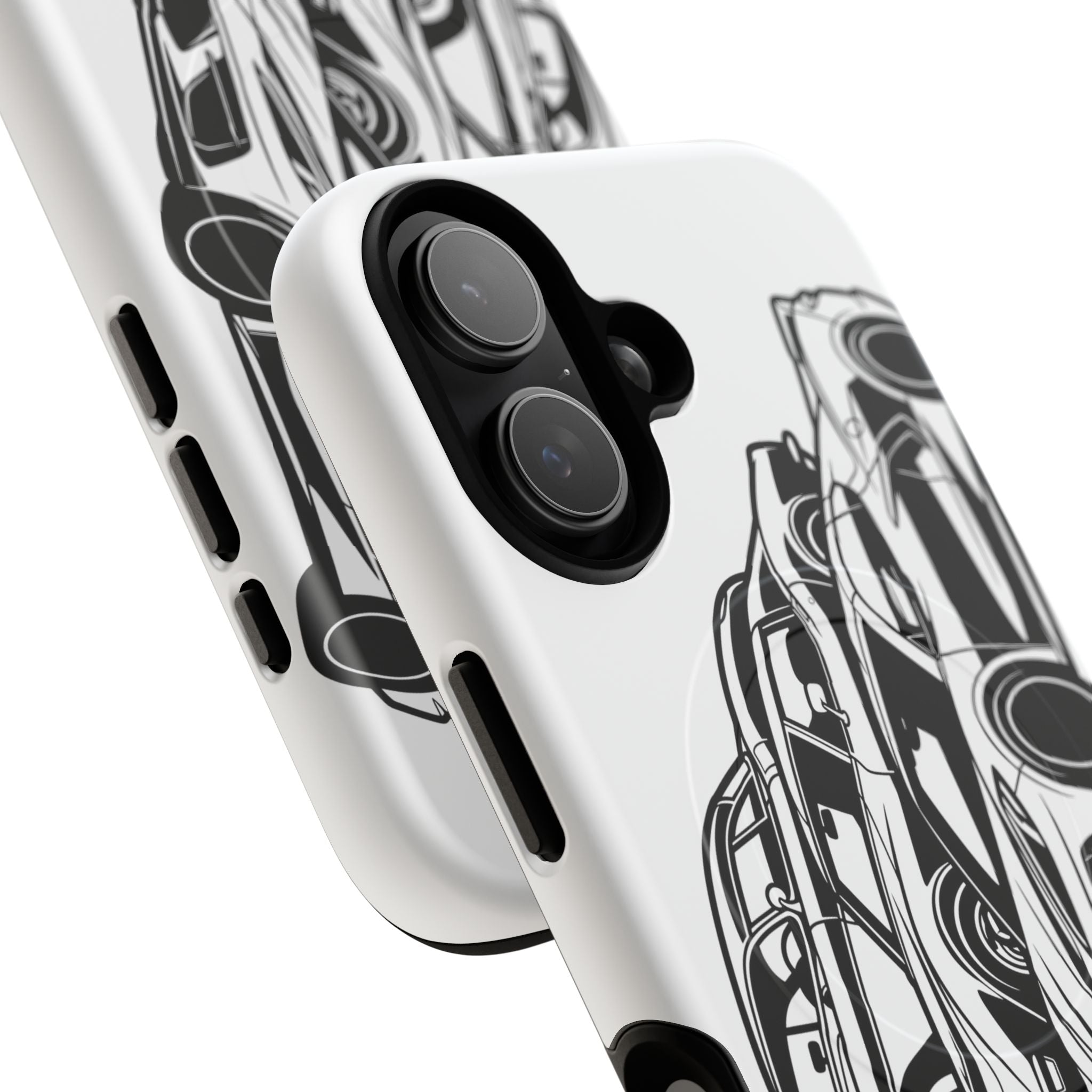 Tough Magnetic Phone Case — Black/White 3 Generation Cars