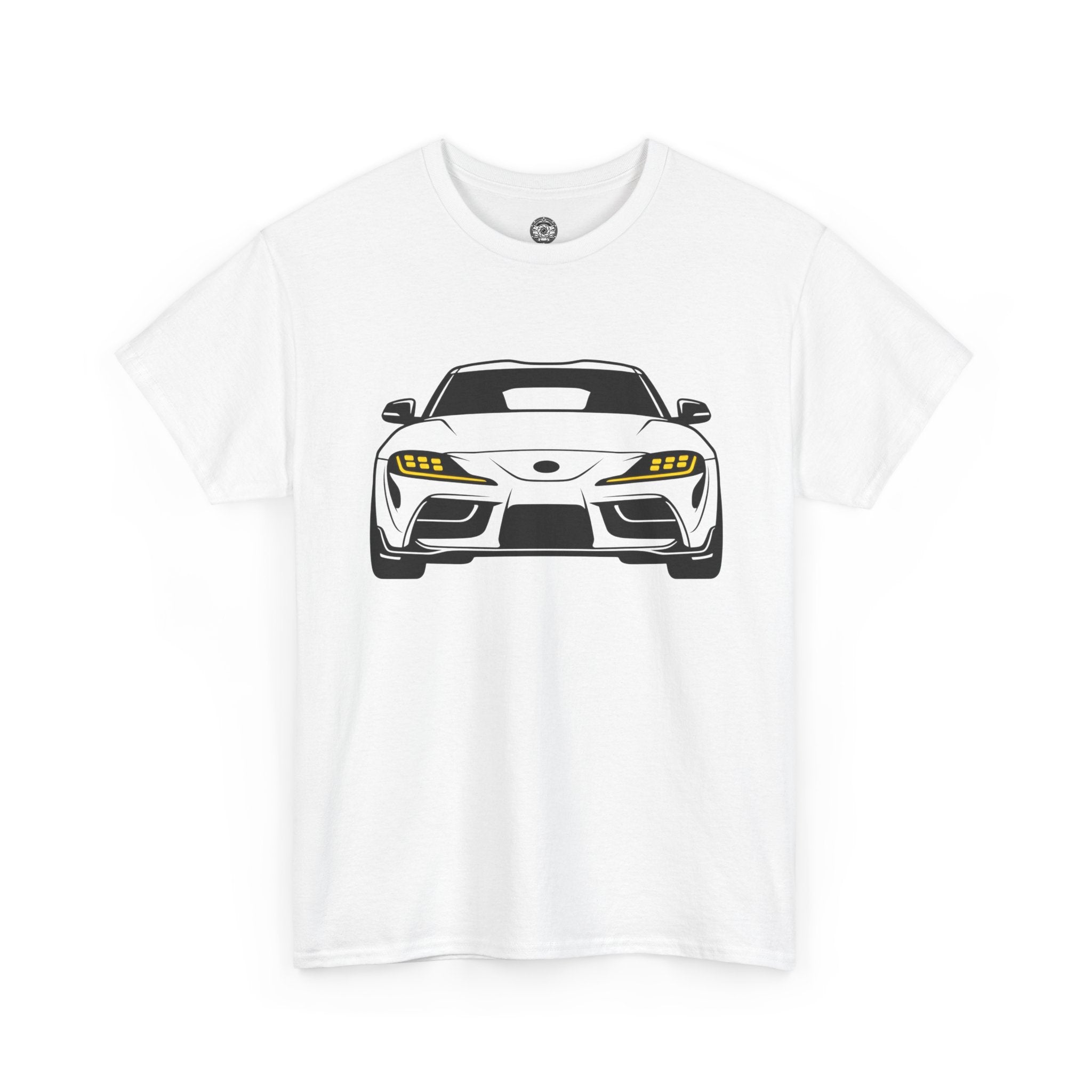 Unisex Heavy Cotton Tee — A90 Illuminated Headlights (Yellow)