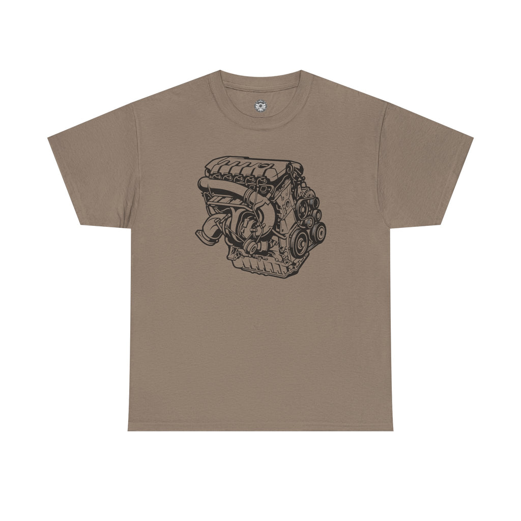 Unisex Heavy Cotton Tee — Engine Illustration (DAZA)