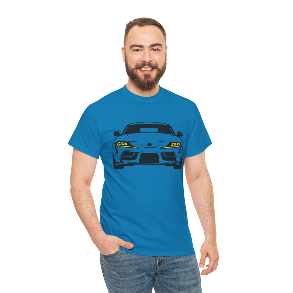Unisex Heavy Cotton Tee — A90 Illuminated Headlights (Yellow)