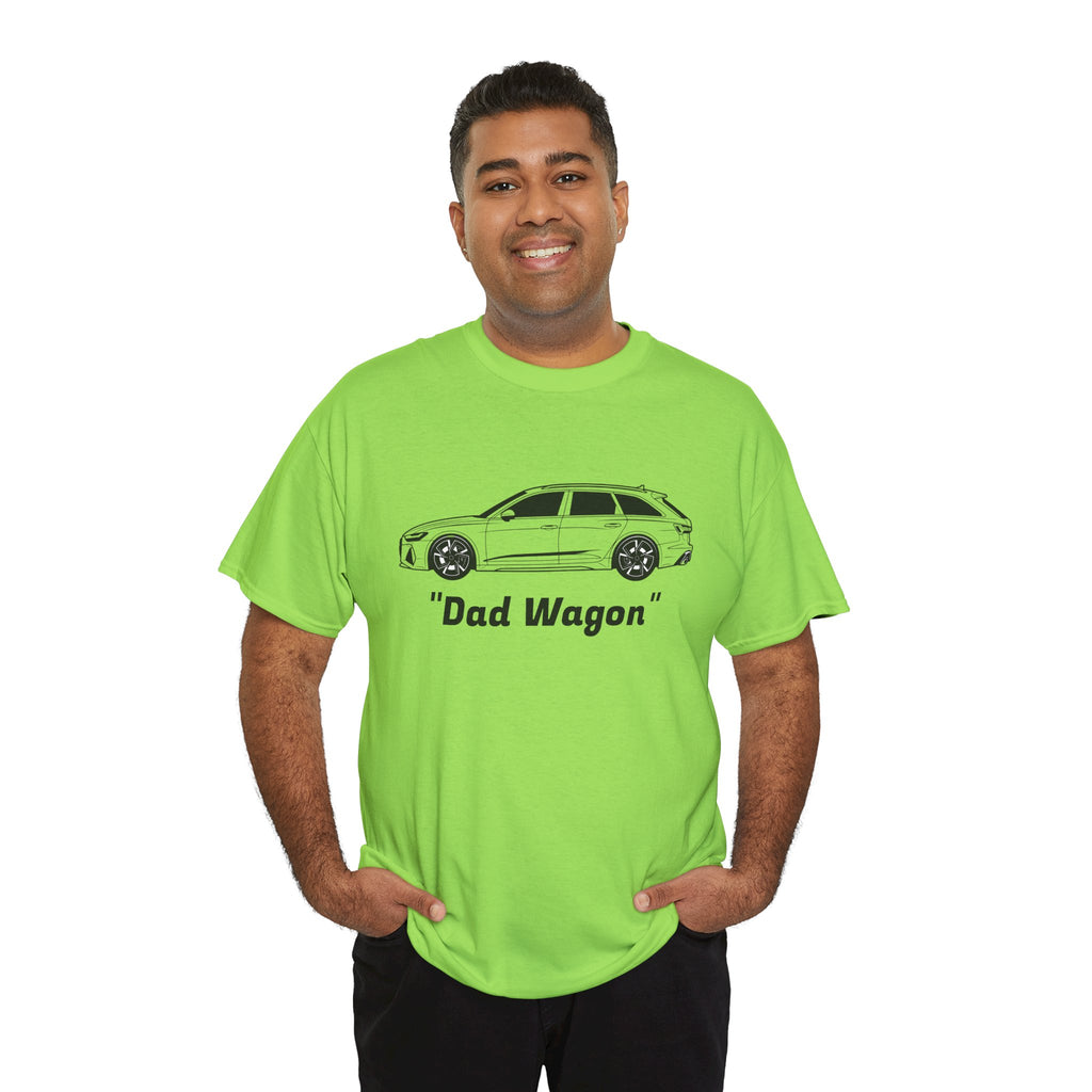 Unisex Heavy Cotton Tee — Twin-Turbo V8 "Dad Wagon"