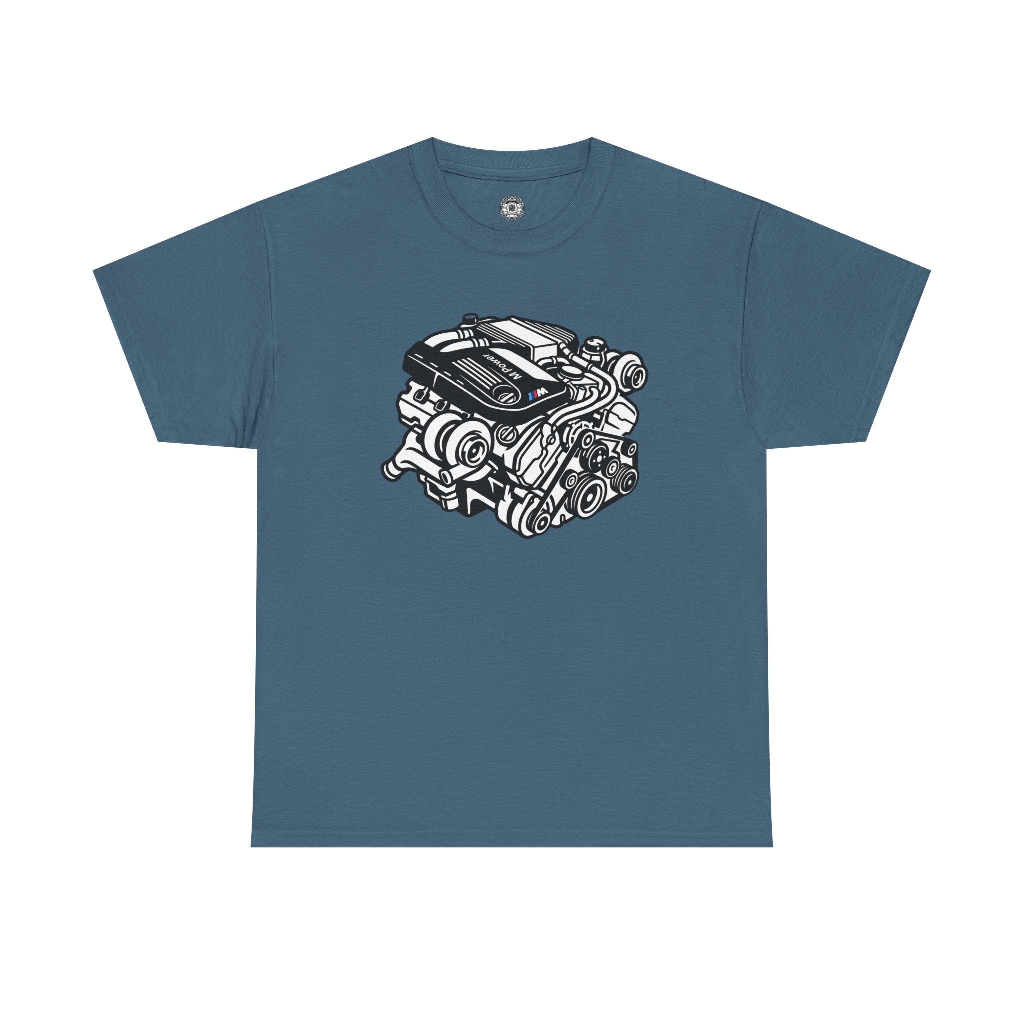 Unisex Heavy Cotton Tee — Engine Illustration (S58)