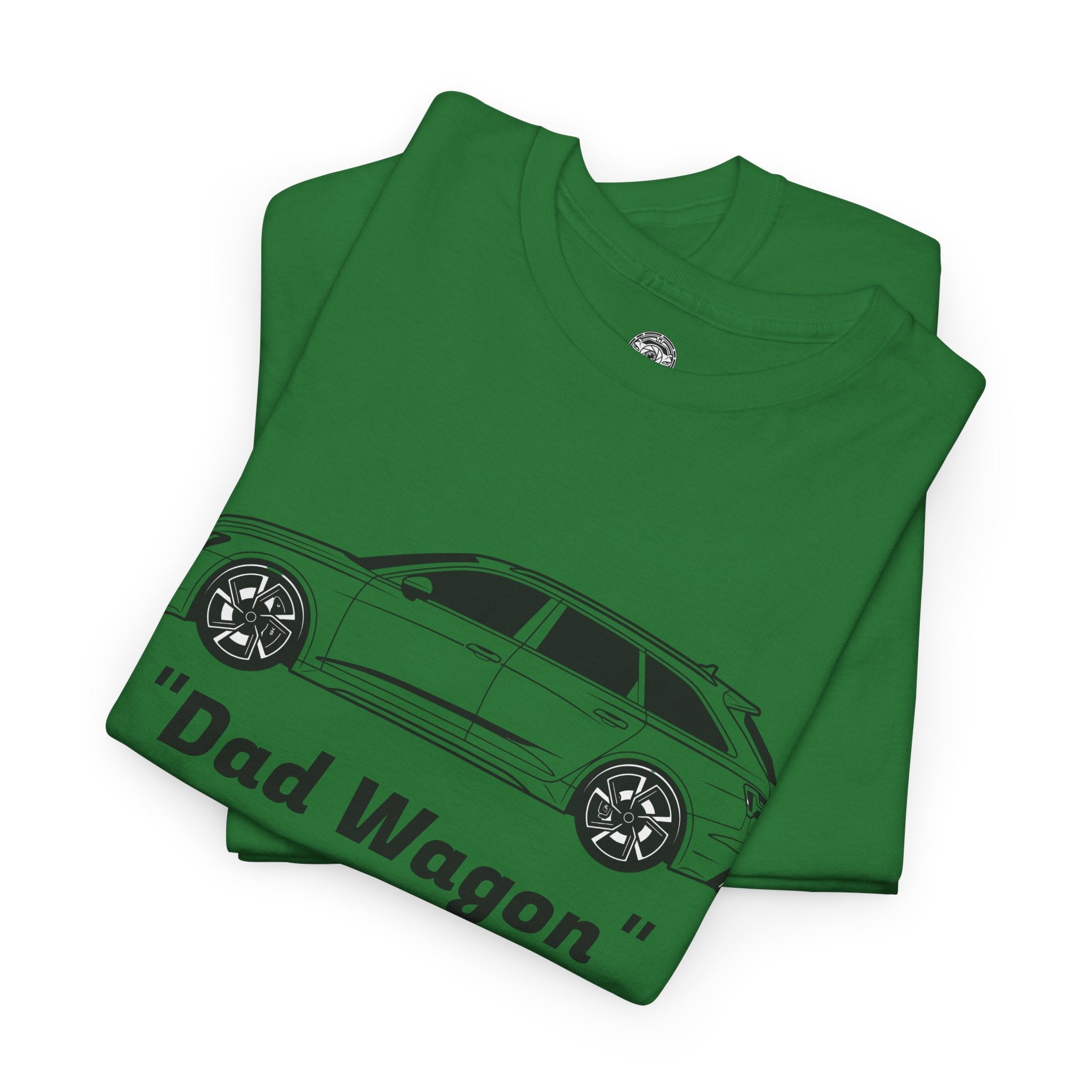 Unisex Heavy Cotton Tee — Twin-Turbo V8 "Dad Wagon"
