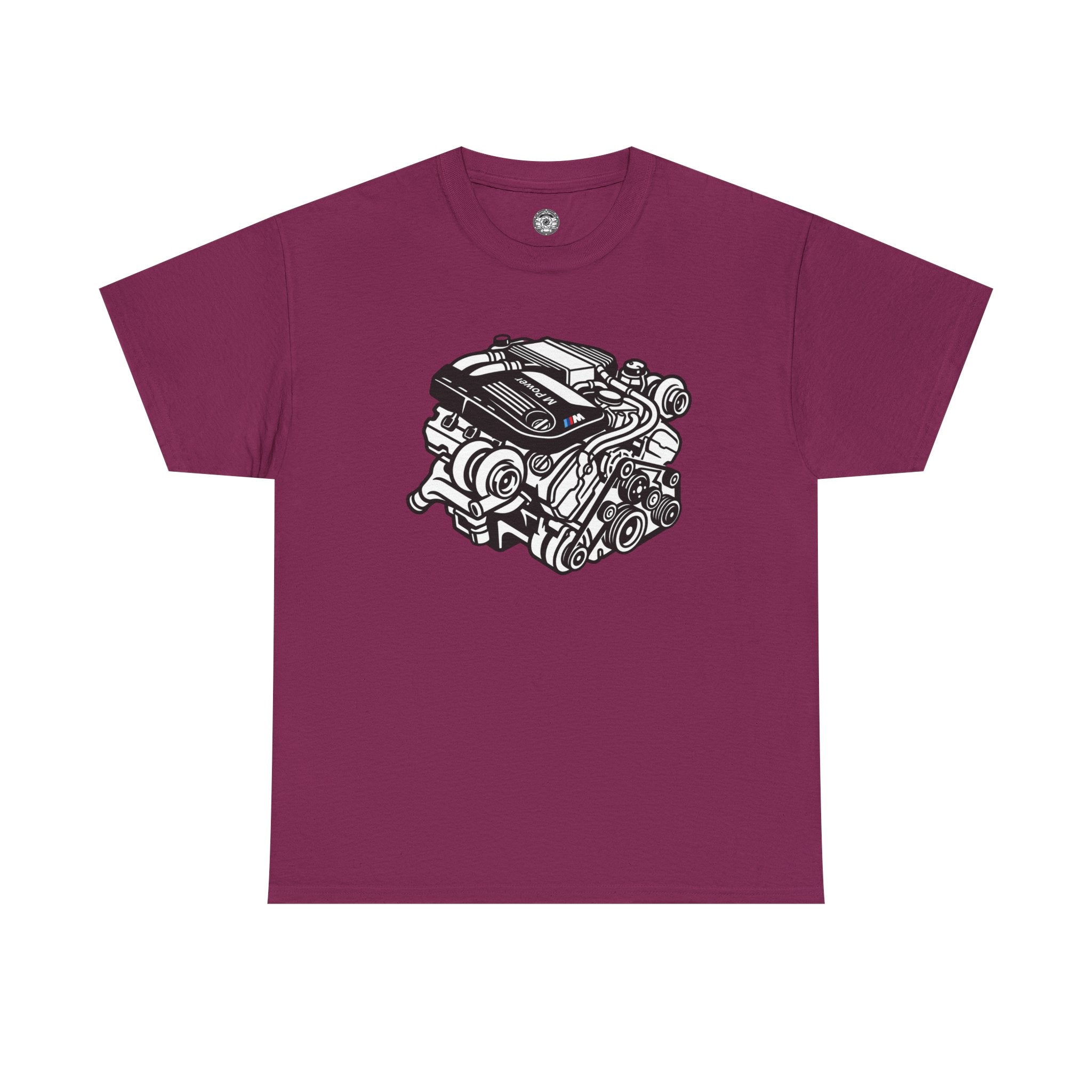 Unisex Heavy Cotton Tee — Engine Illustration (S58)