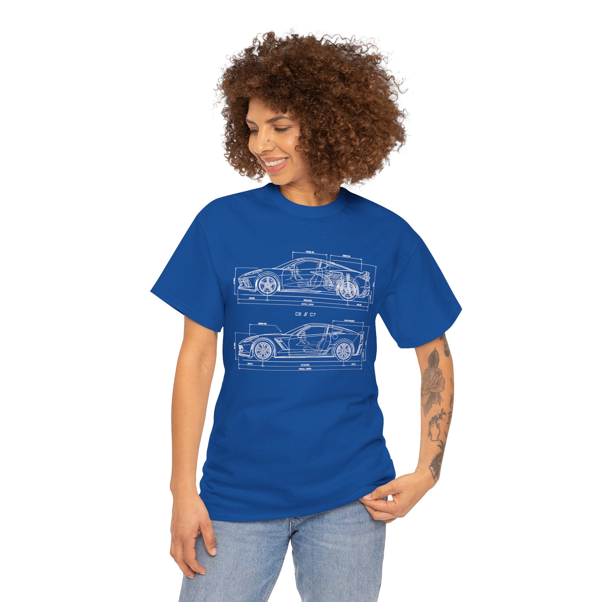 Unisex Heavy Cotton Tee — C7/C8 Blueprint