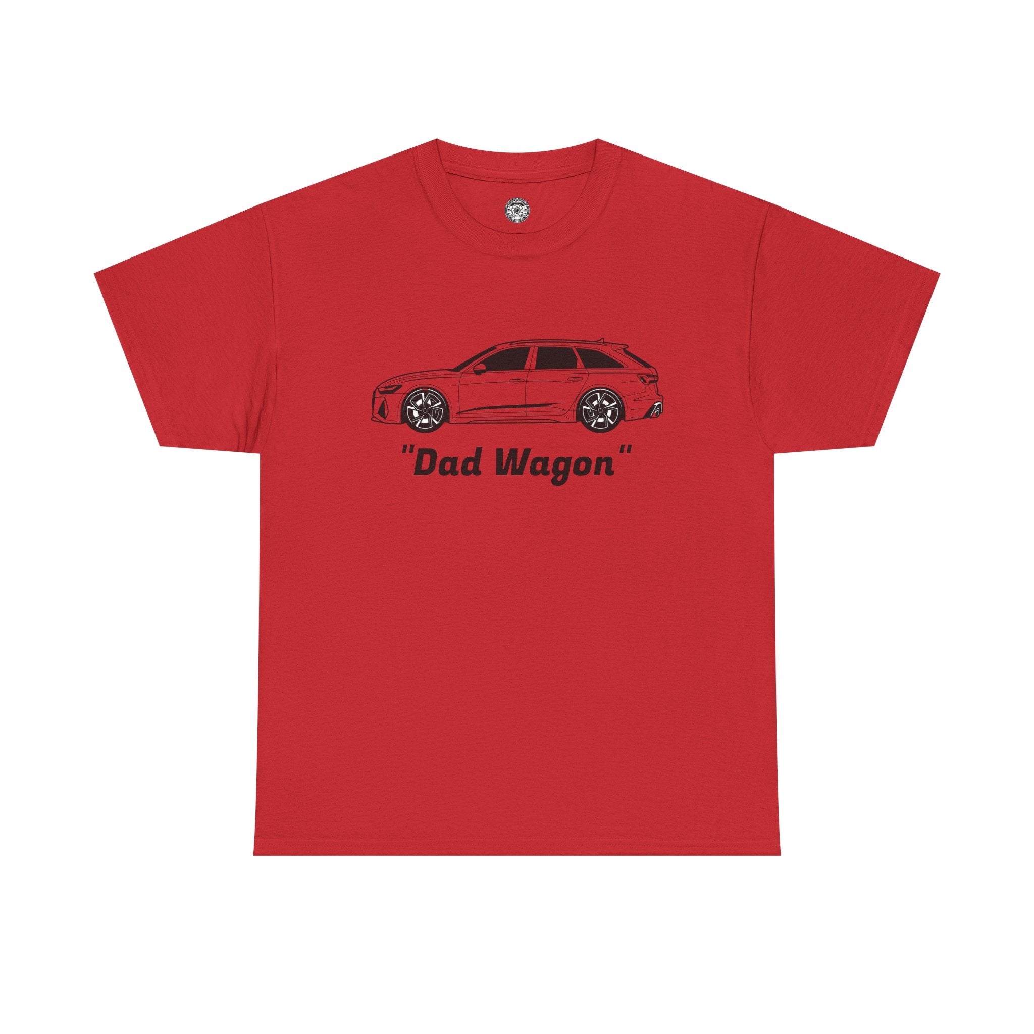 Unisex Heavy Cotton Tee — Twin-Turbo V8 "Dad Wagon"