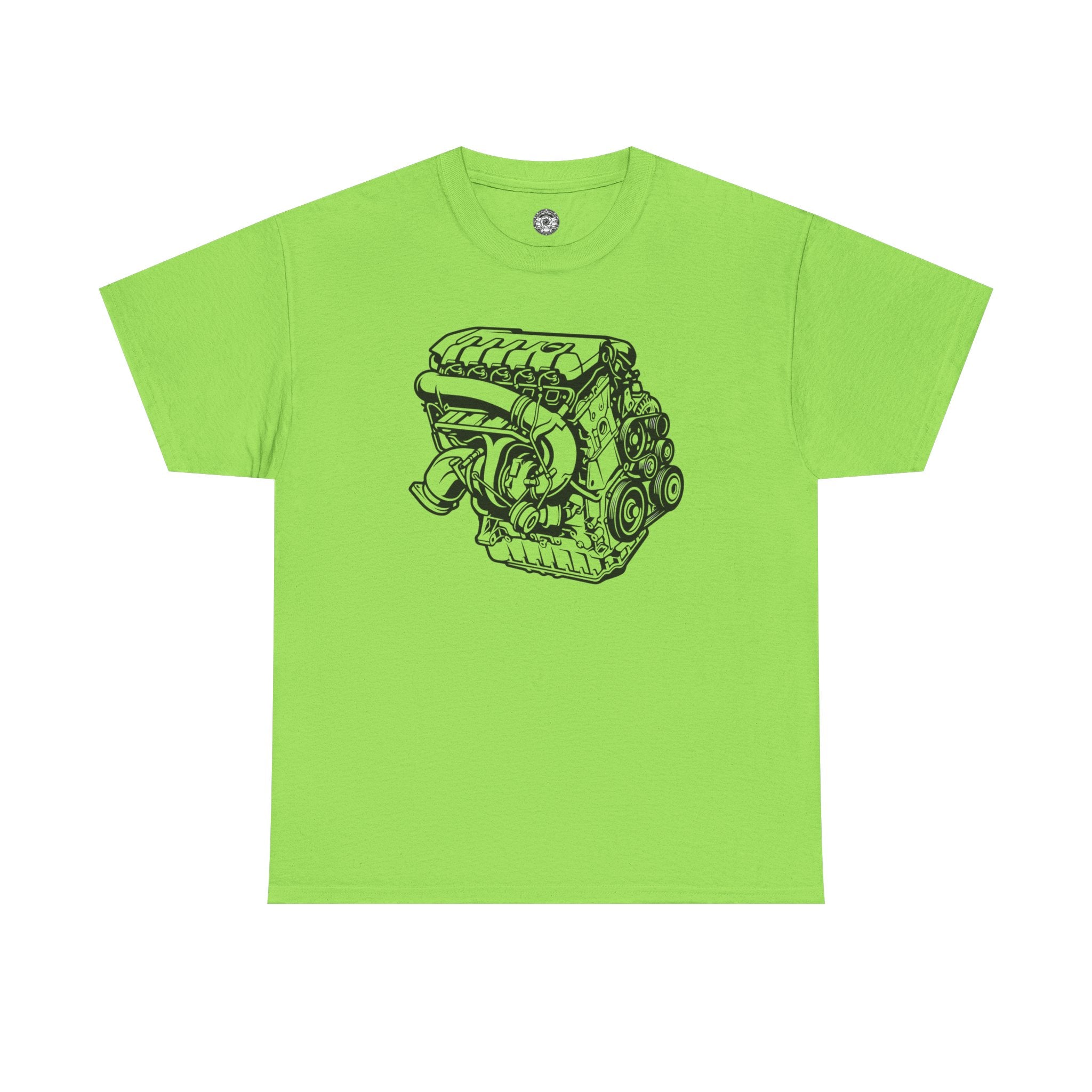 Unisex Heavy Cotton Tee — Engine Illustration (DAZA)