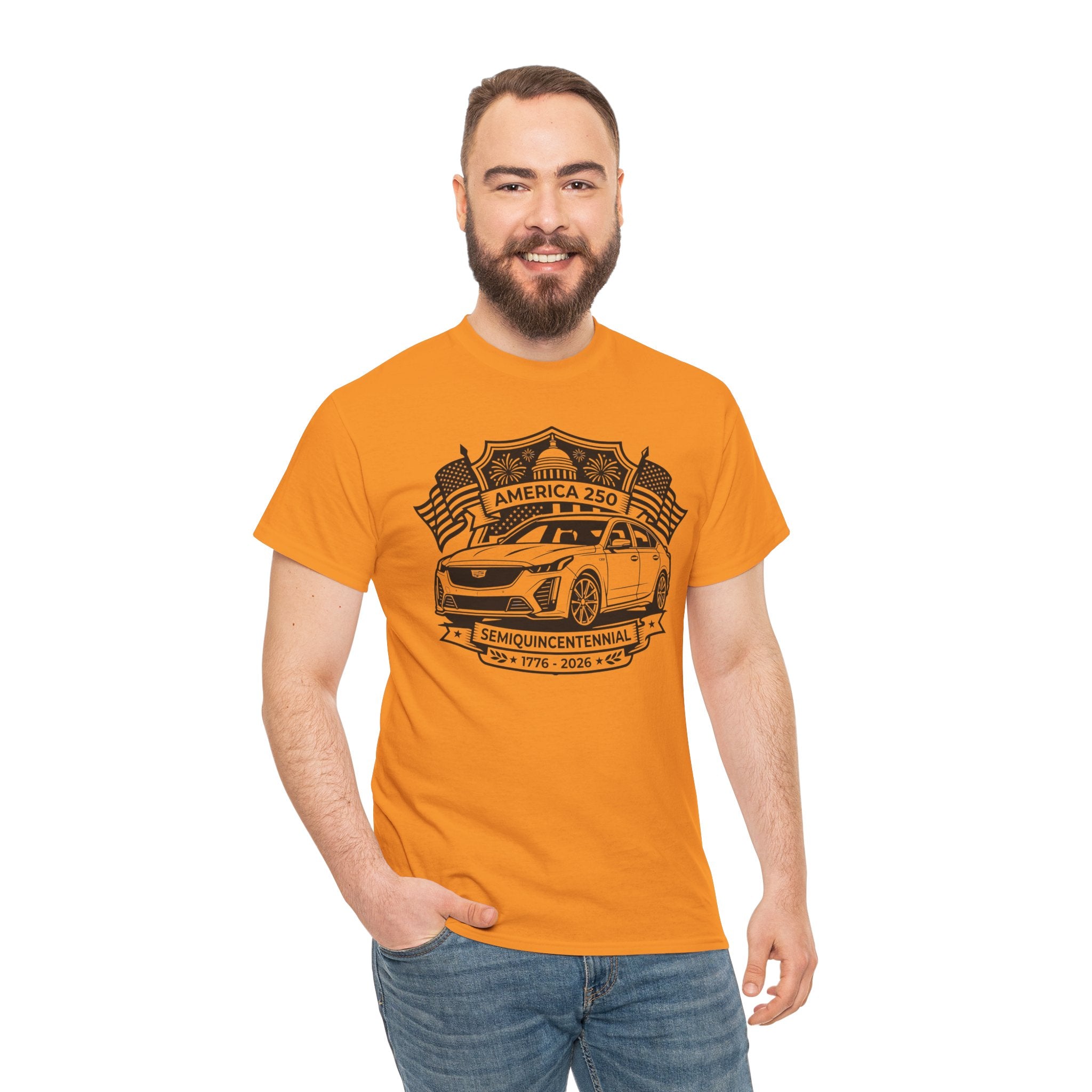 Unisex Heavy Cotton Tee — 4th of July — American Sedan