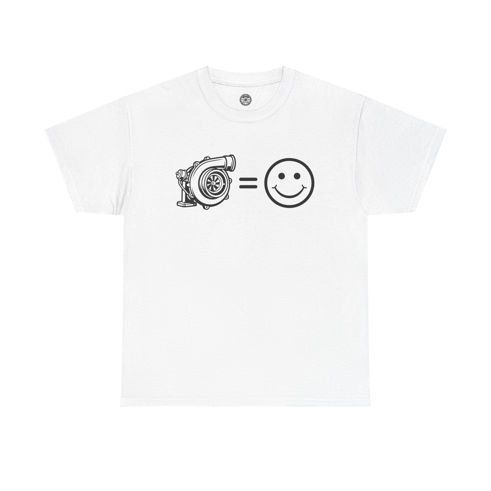 Unisex Heavy Cotton Tee — Turbocharger = Smiles