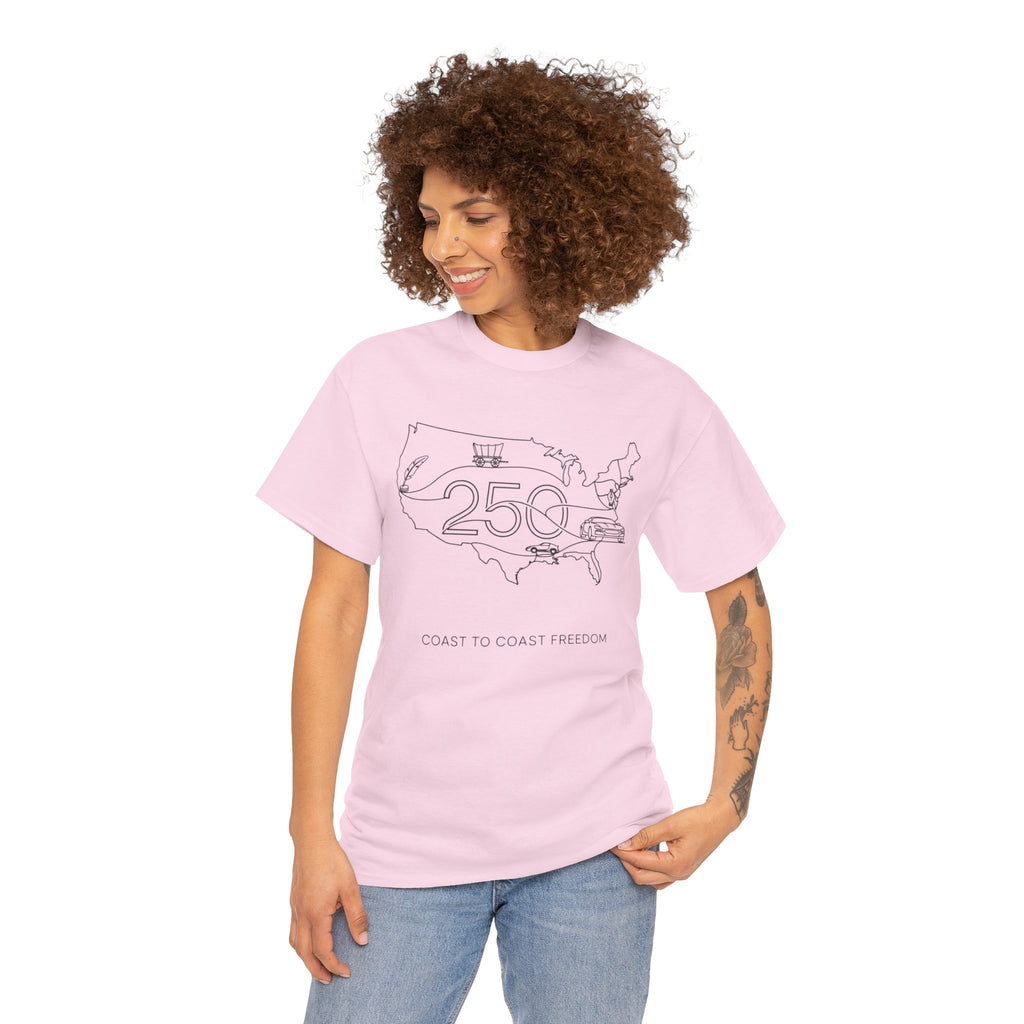 Unisex Heavy Cotton Tee — 250th Coast to Coast Freedom