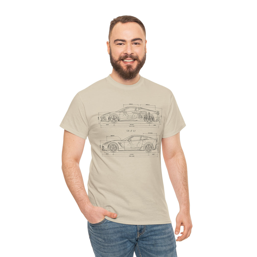 Unisex Heavy Cotton Tee — C7/C8 Blueprint