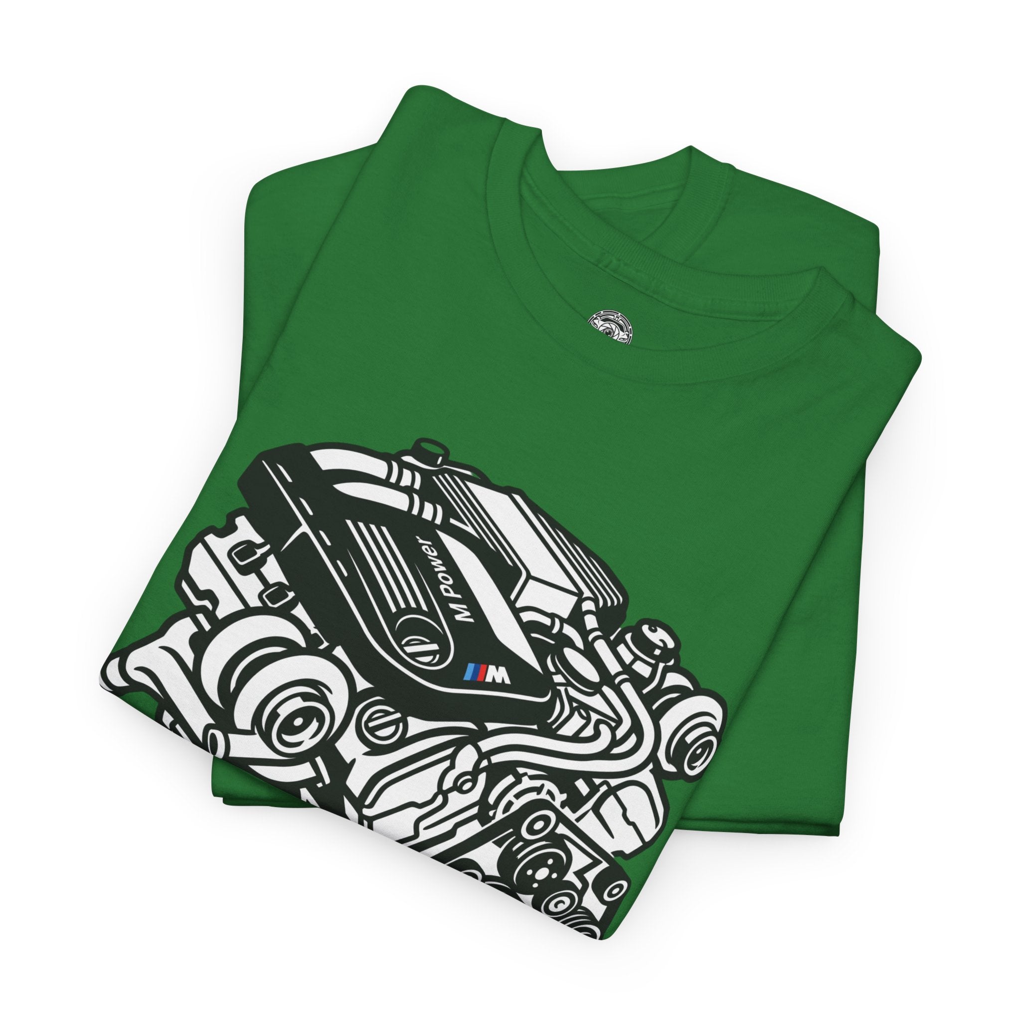 Unisex Heavy Cotton Tee — Engine Illustration (S58)