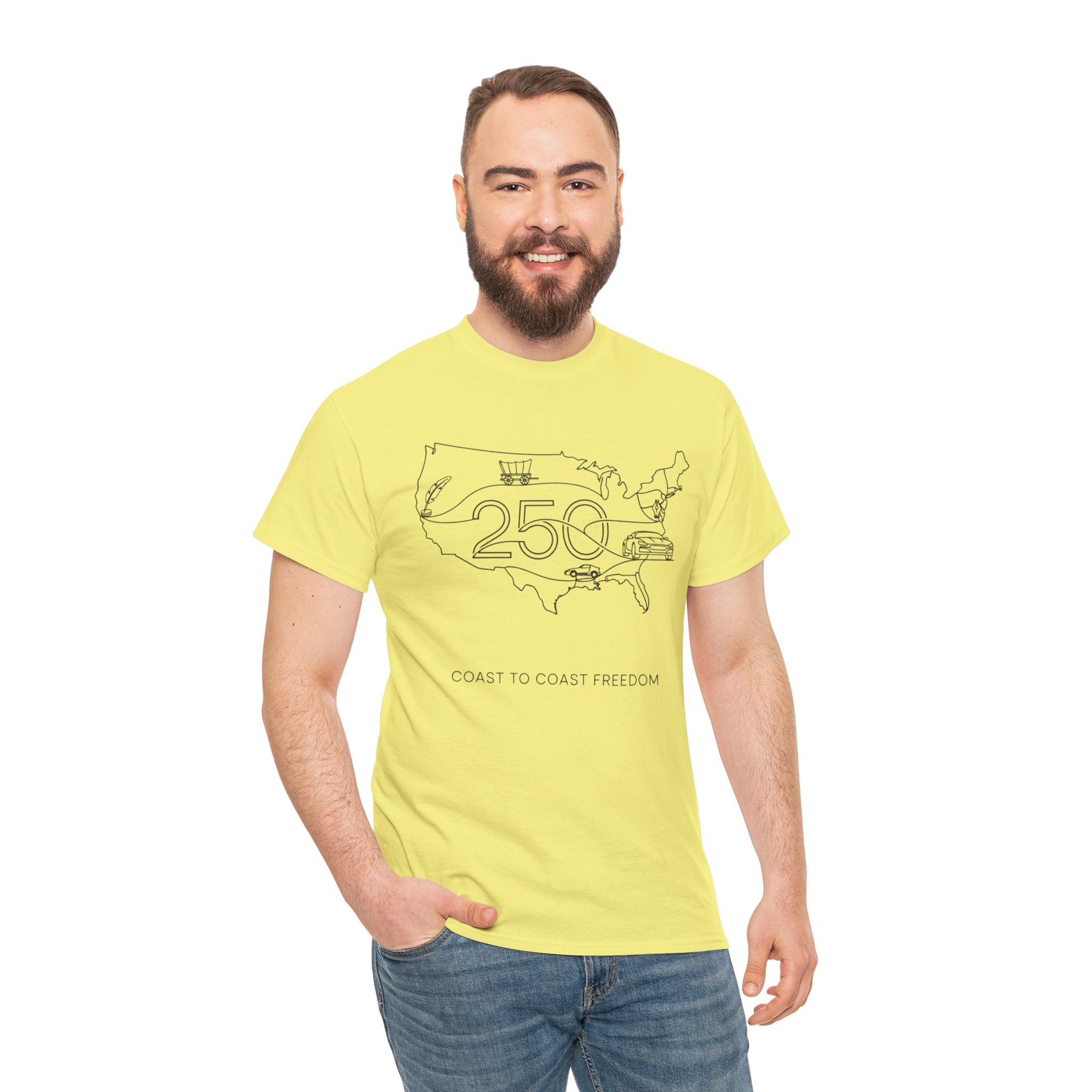 Unisex Heavy Cotton Tee — 250th Coast to Coast Freedom