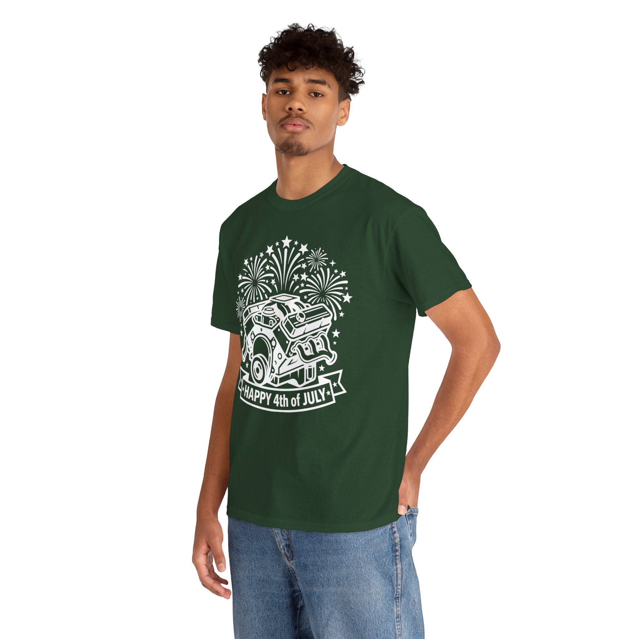 Unisex Heavy Cotton Tee — V8/Fireworks