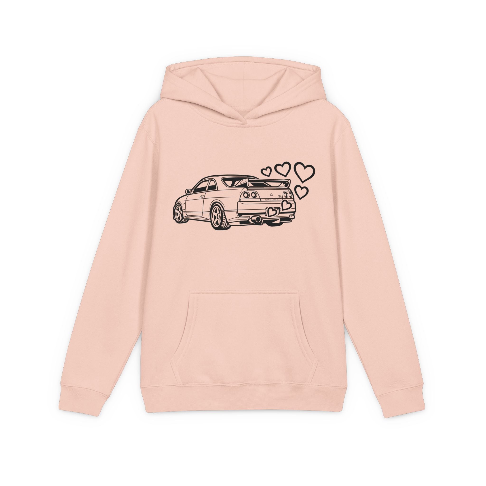 Youth V.I.T.™ Fleece Hoodie — JDM Car with Hearts
