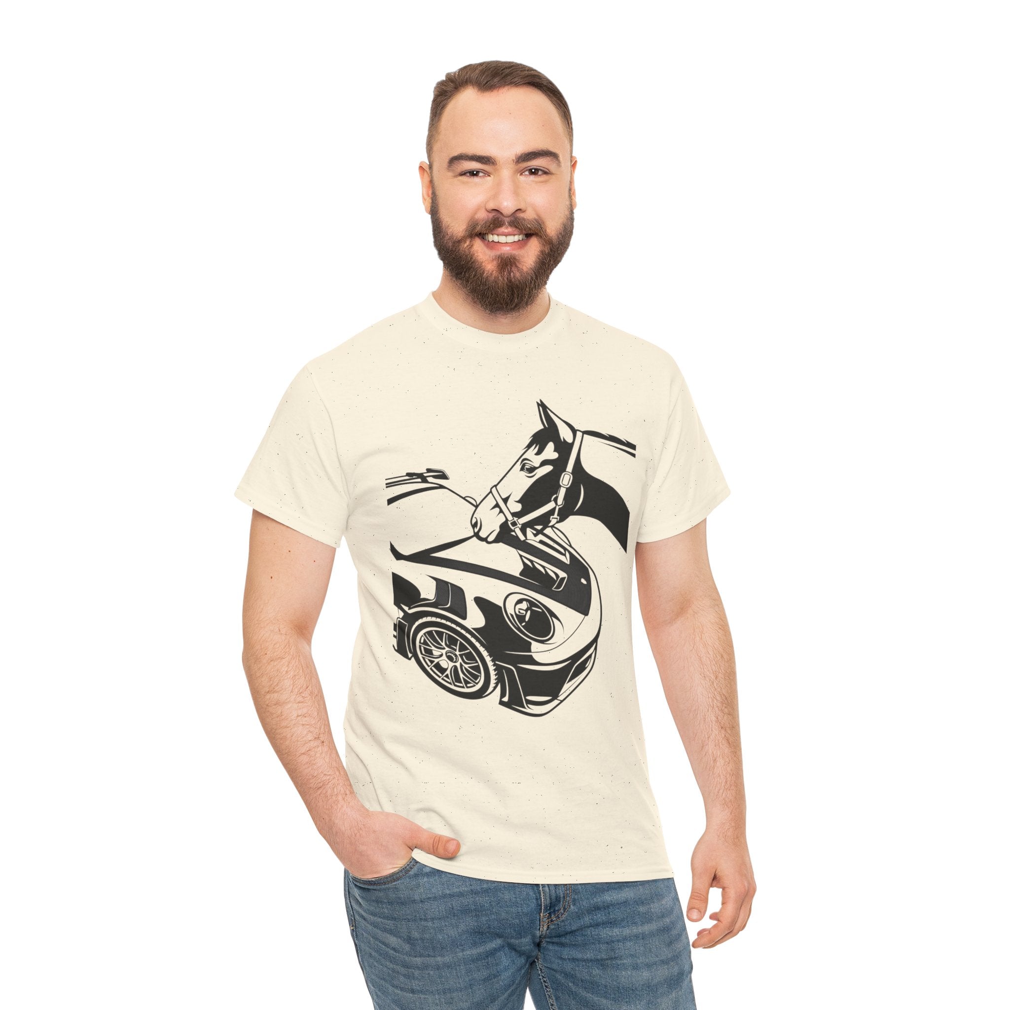 Unisex Heavy Cotton Tee — 992 vs Horse (Viral Video)