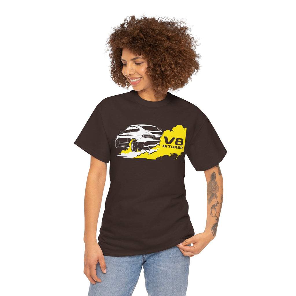 Unisex Heavy Cotton Tee — V8 Biturbo Burnout