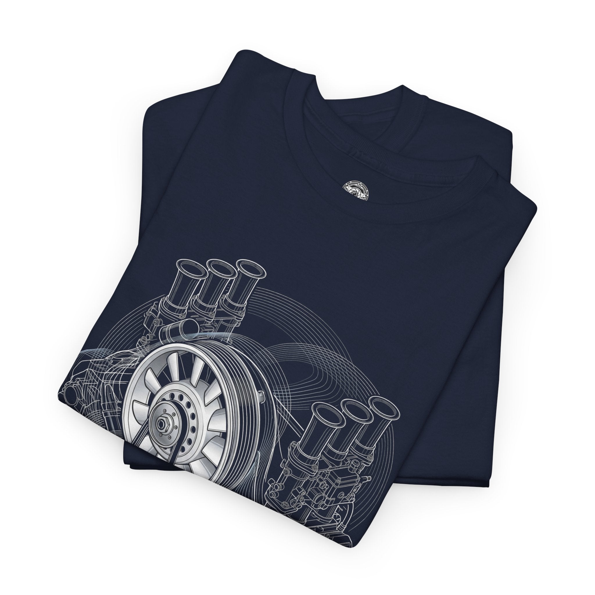 Unisex Heavy Cotton Tee — Flat-Six // Air-Cooled Heritage