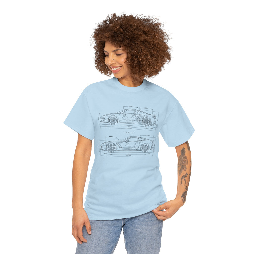 Unisex Heavy Cotton Tee — C7/C8 Blueprint