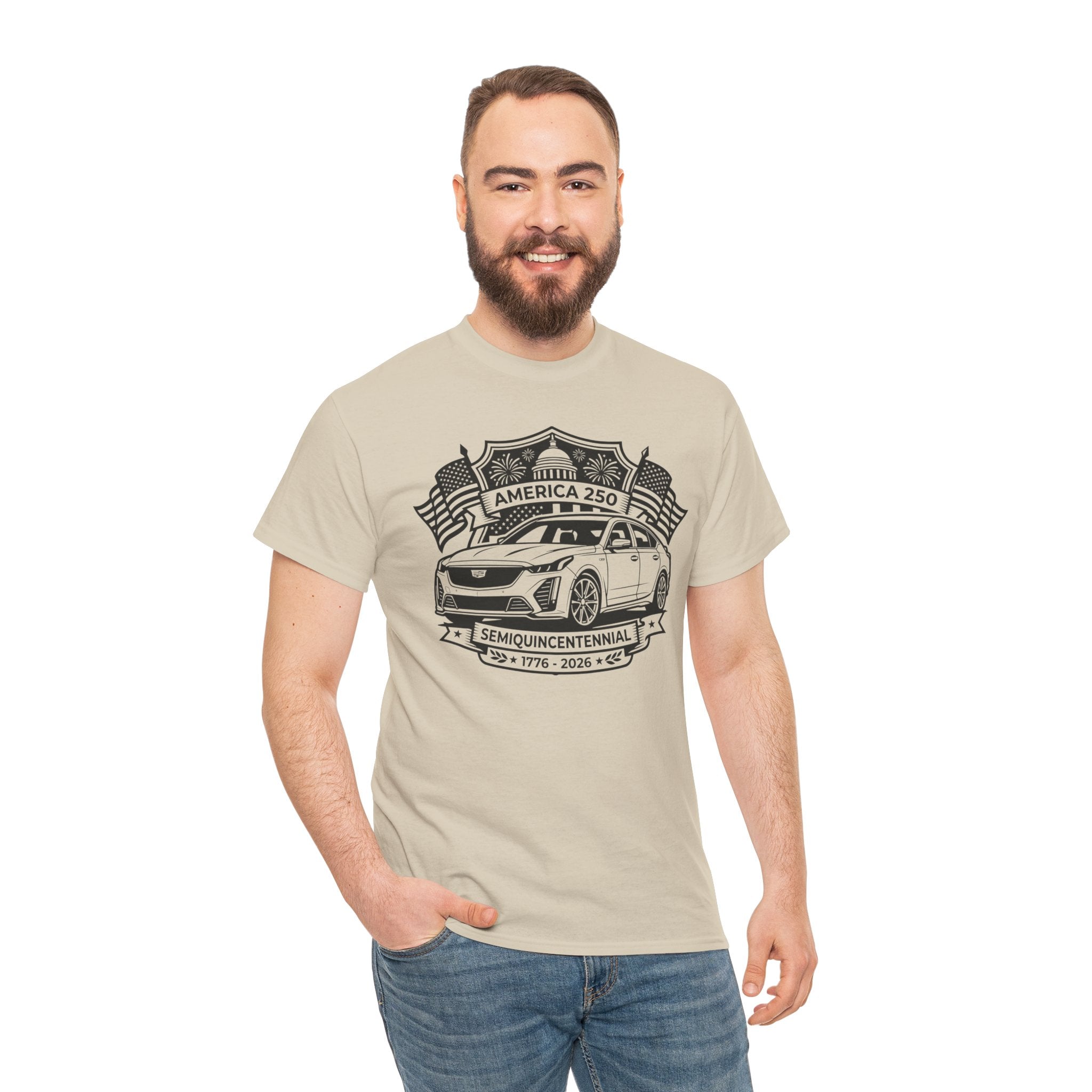 Unisex Heavy Cotton Tee — 4th of July — American Sedan