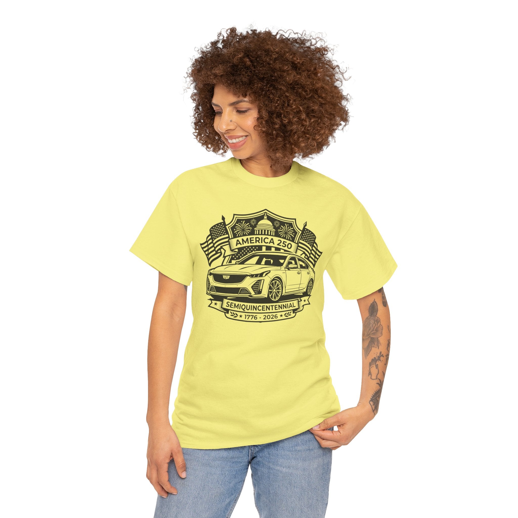 Unisex Heavy Cotton Tee — 4th of July — American Sedan