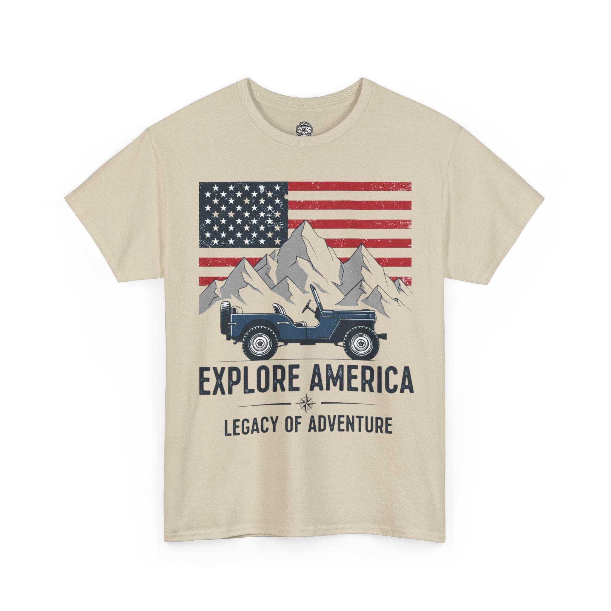 Unisex Heavy Cotton Tee — Explore America: Legacy of Adventure
