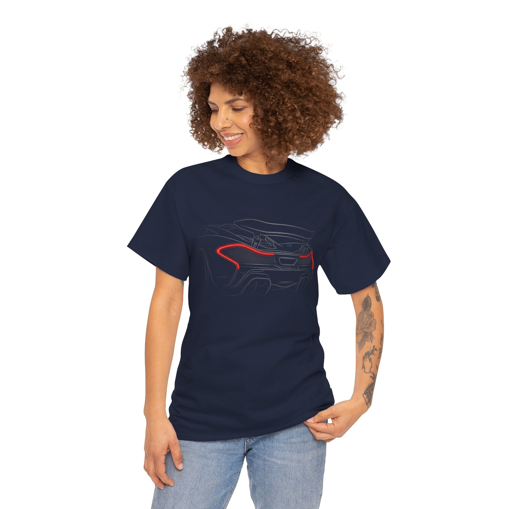 Unisex Heavy Cotton Tee — P1 Rear Silhouette