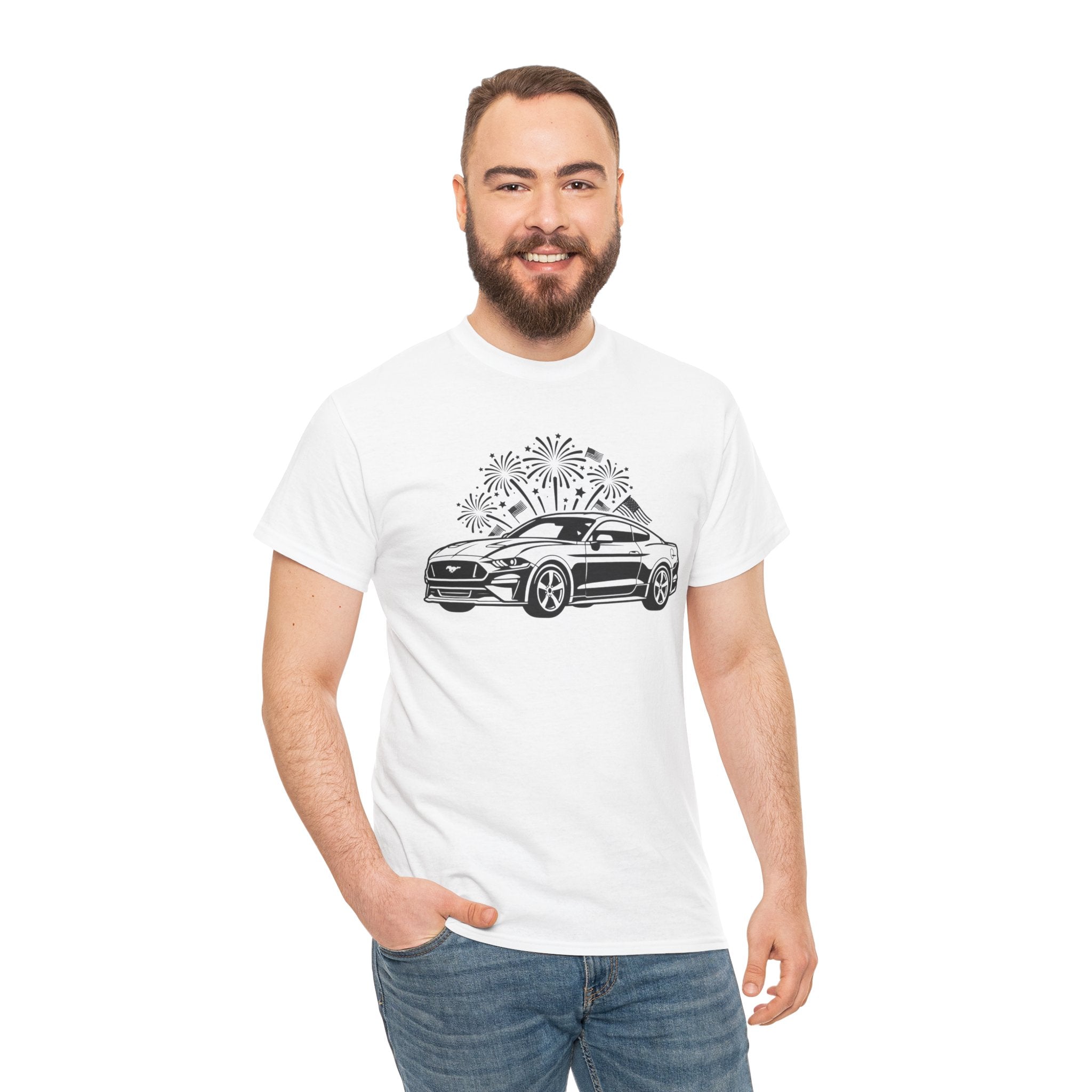 Unisex Heavy Cotton Tee — 4th of July — Modern American Muscle