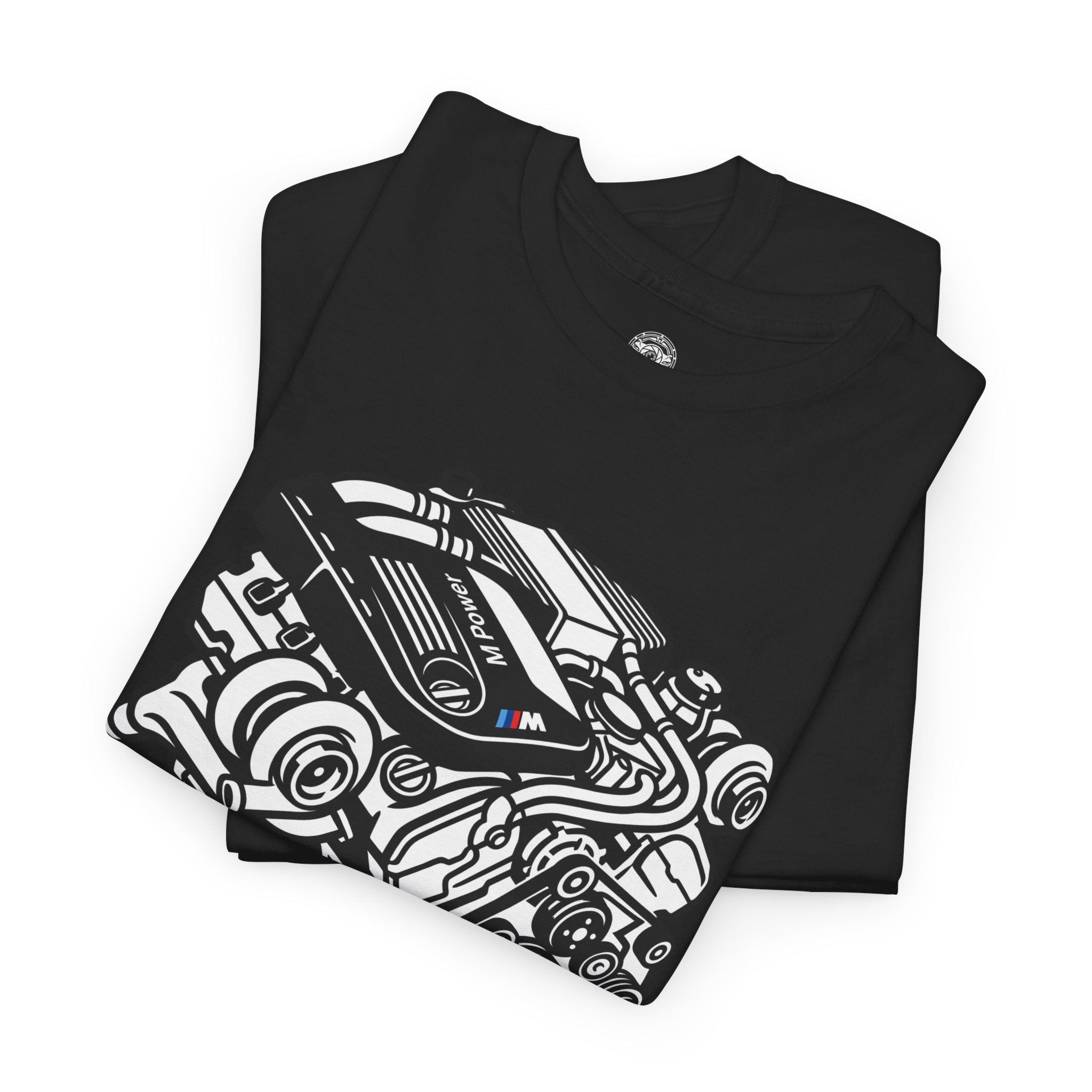 Unisex Heavy Cotton Tee — Engine Illustration (S58)